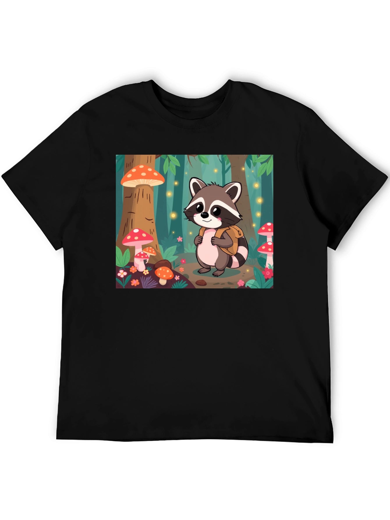 Cute Raccoon Forest Adventure T-Shirt