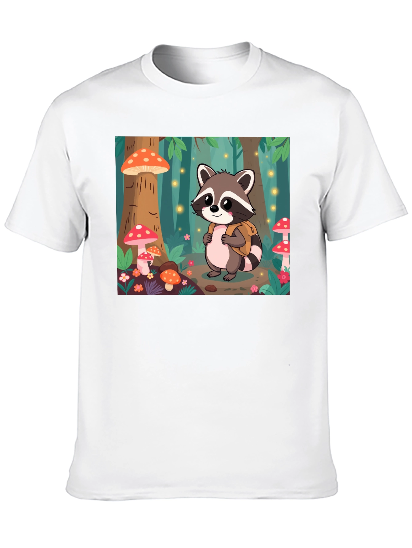 Cute Raccoon Forest Adventure T-Shirt