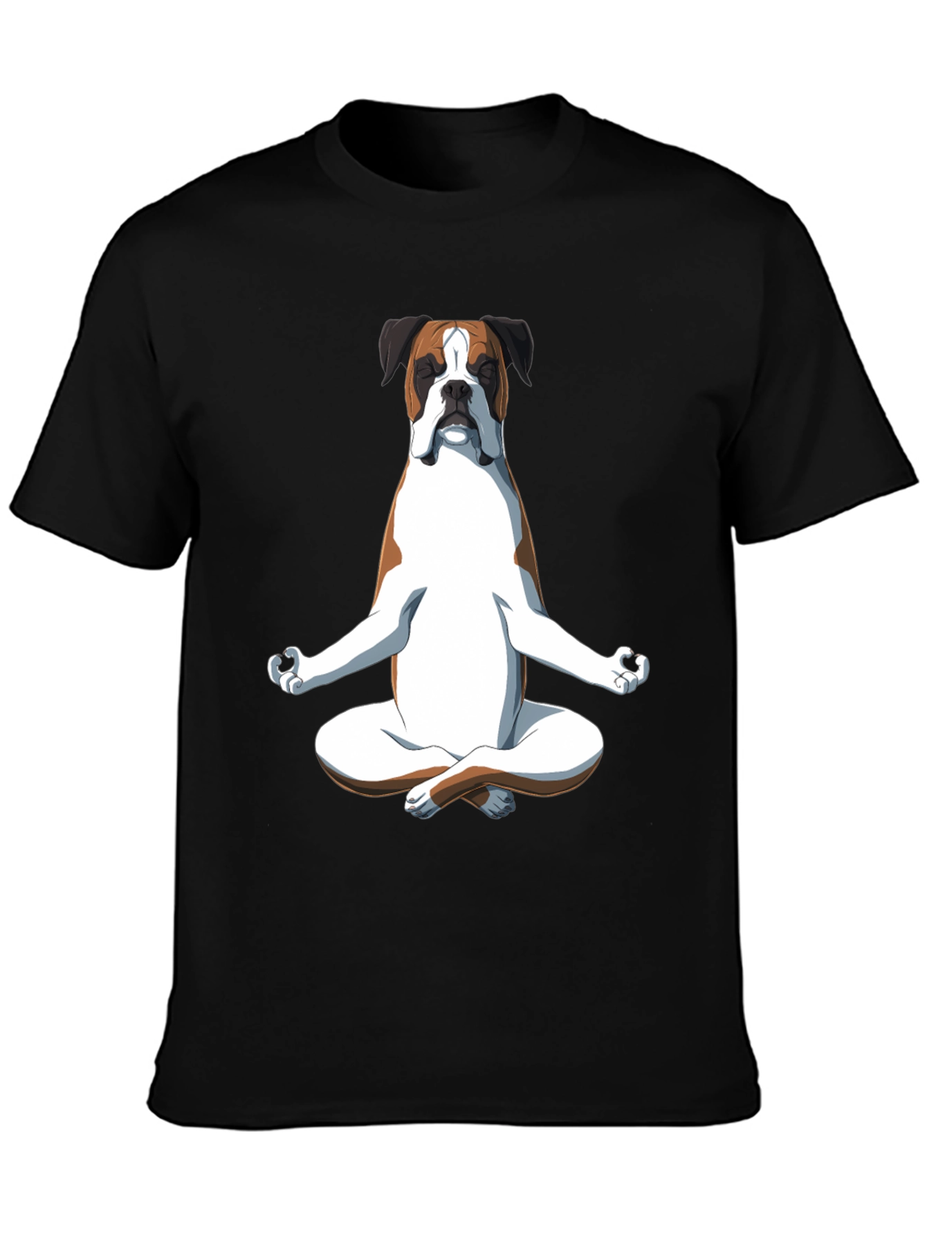 Zen Boxer Dog T-Shirt - Meditating Canine Tee