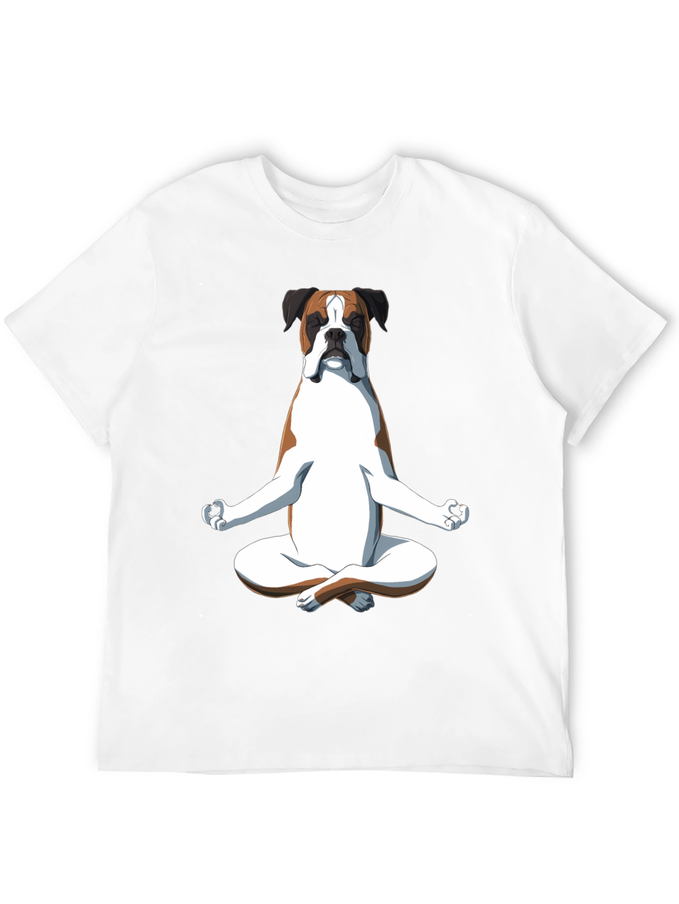 Zen Boxer Dog T-Shirt - Meditating Canine Tee