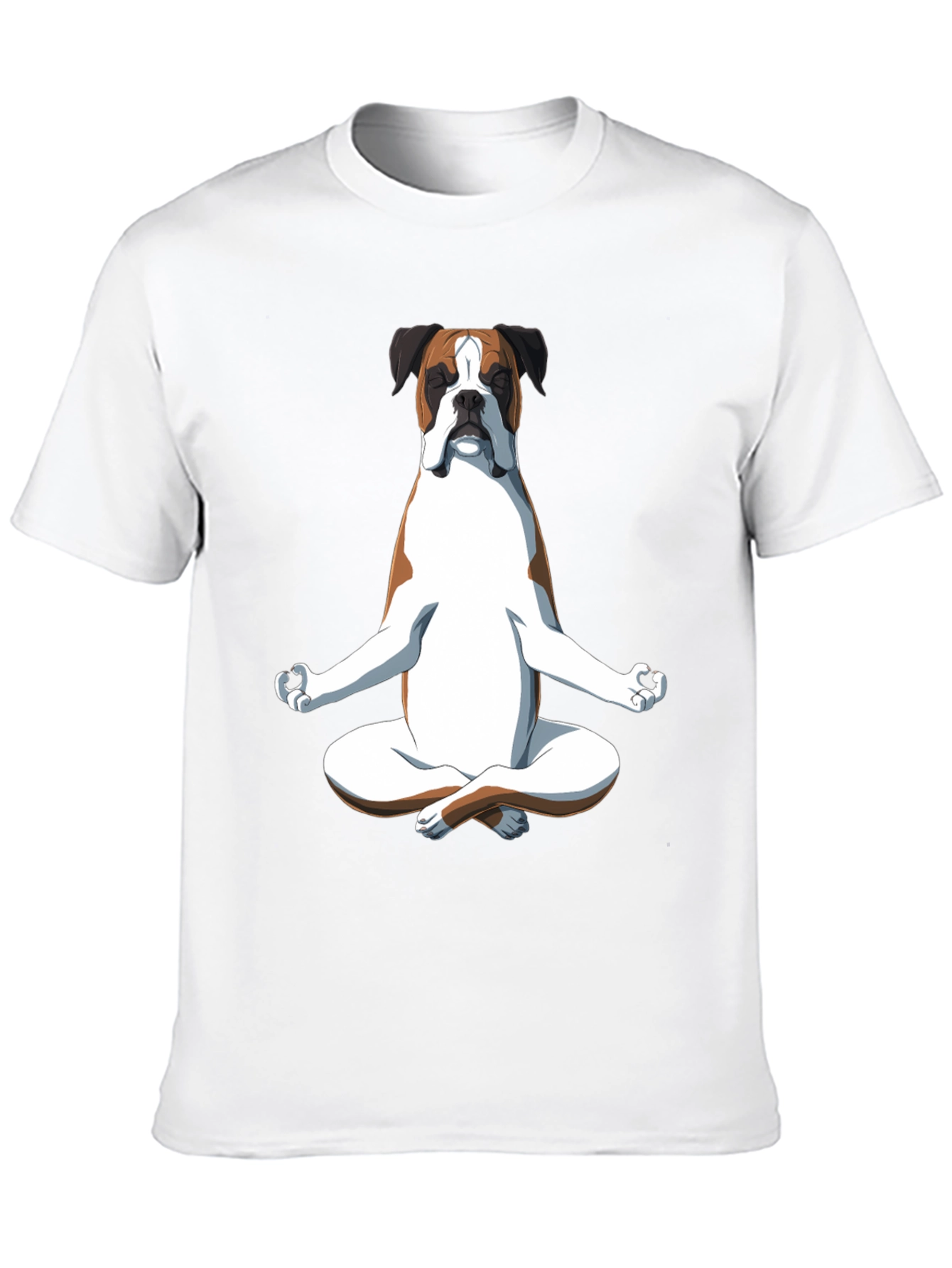 Zen Boxer Dog T-Shirt - Meditating Canine Tee