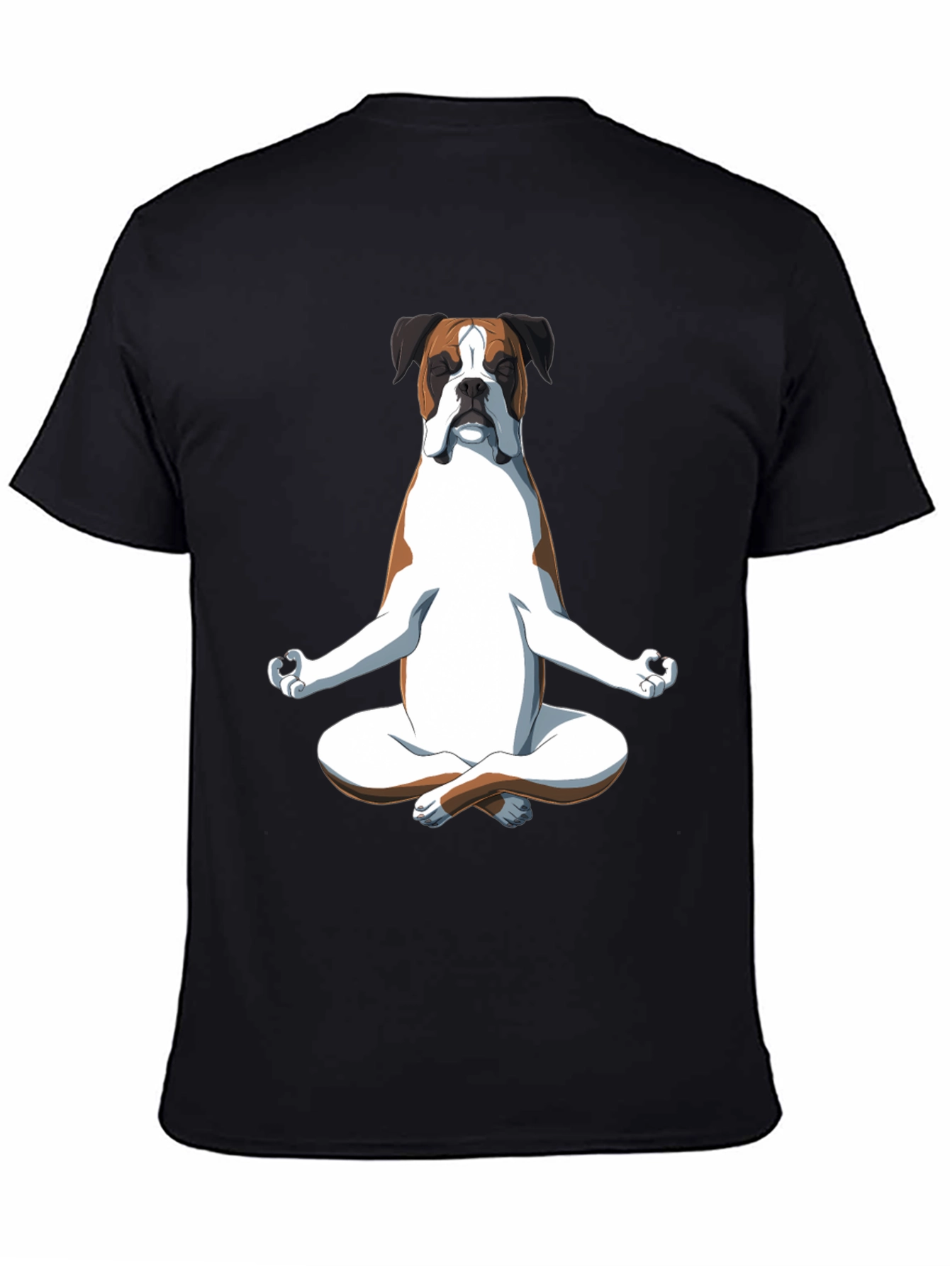 Zen Boxer Dog T-Shirt - Meditating Canine Tee