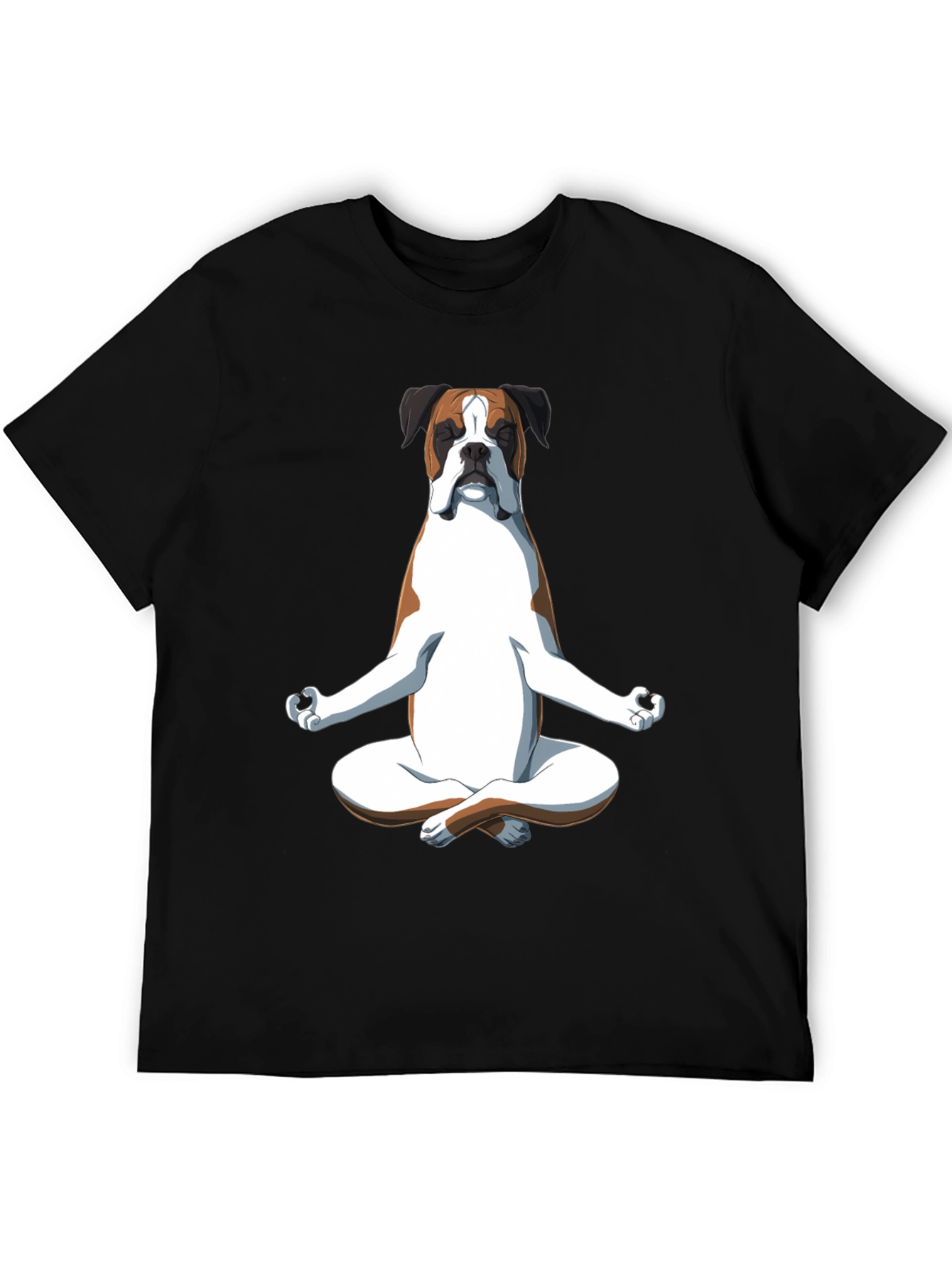 Zen Boxer Dog T-Shirt - Meditating Canine Tee