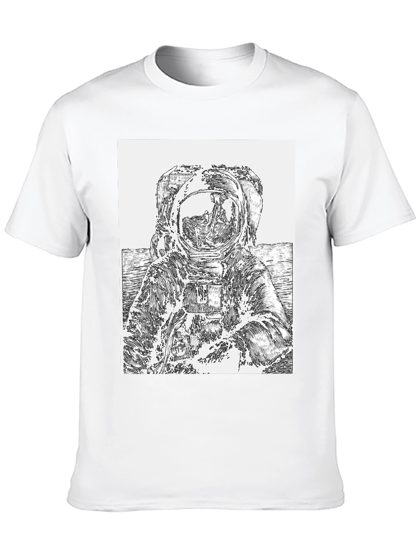 Astronaut Graphic Tee - Black Cotton T-Shirt