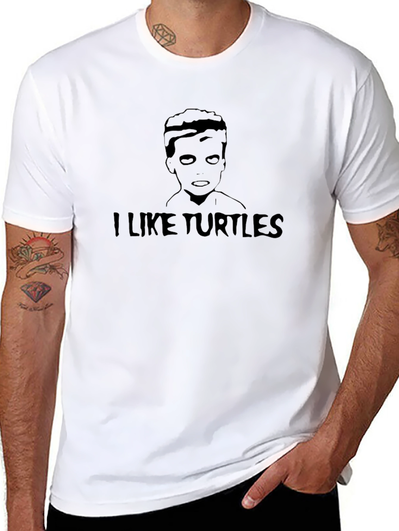 I Like Turtles T-Shirt - Funny Zombie Boy Tee