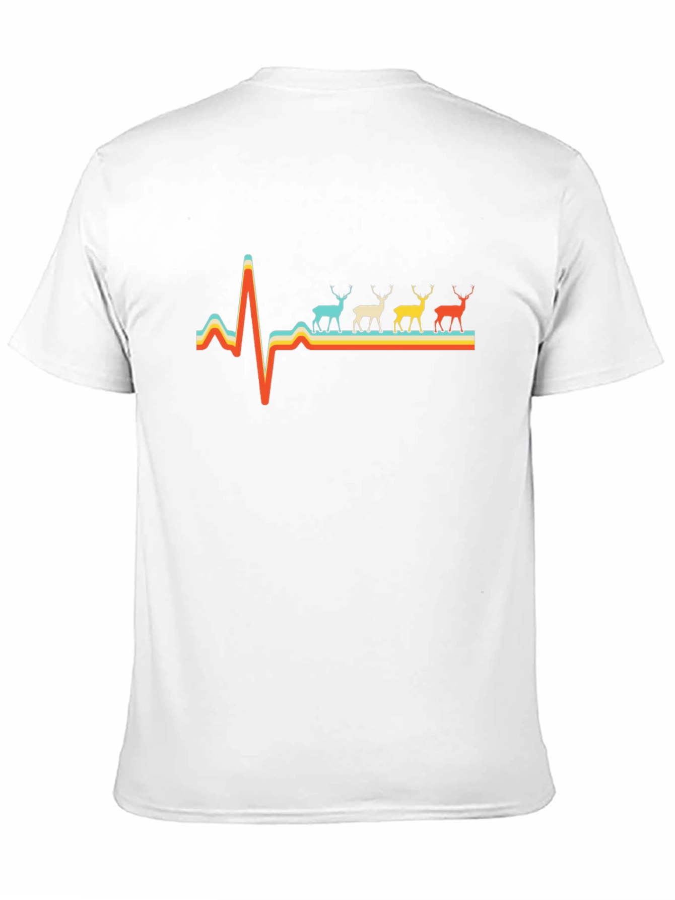 Deer Heartbeat Graphic Tee - Black Unisex Shirt