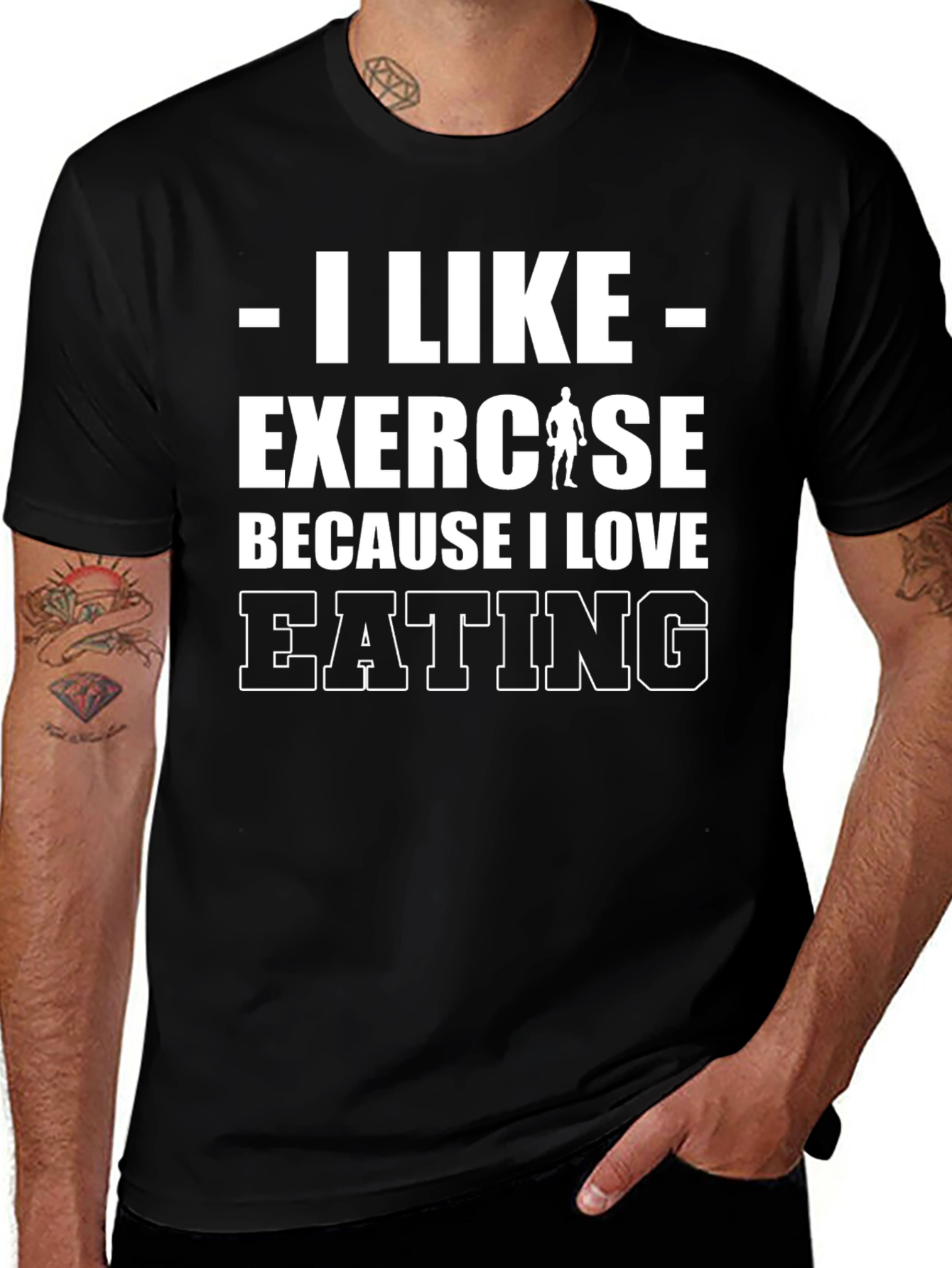 I Like Exercise Because I Love Eating Graphic Tee