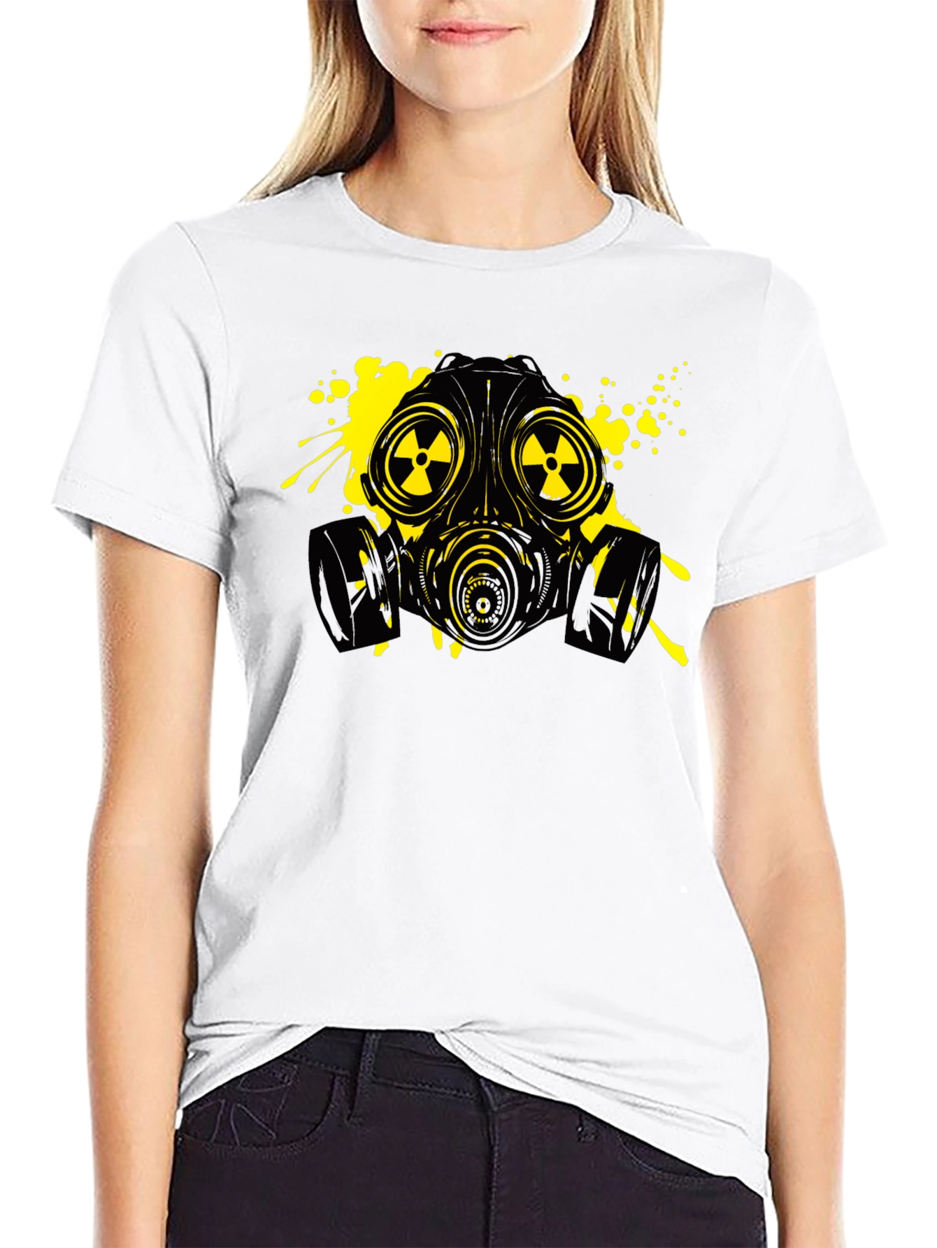 Gas Mask Graphic Tee - Black