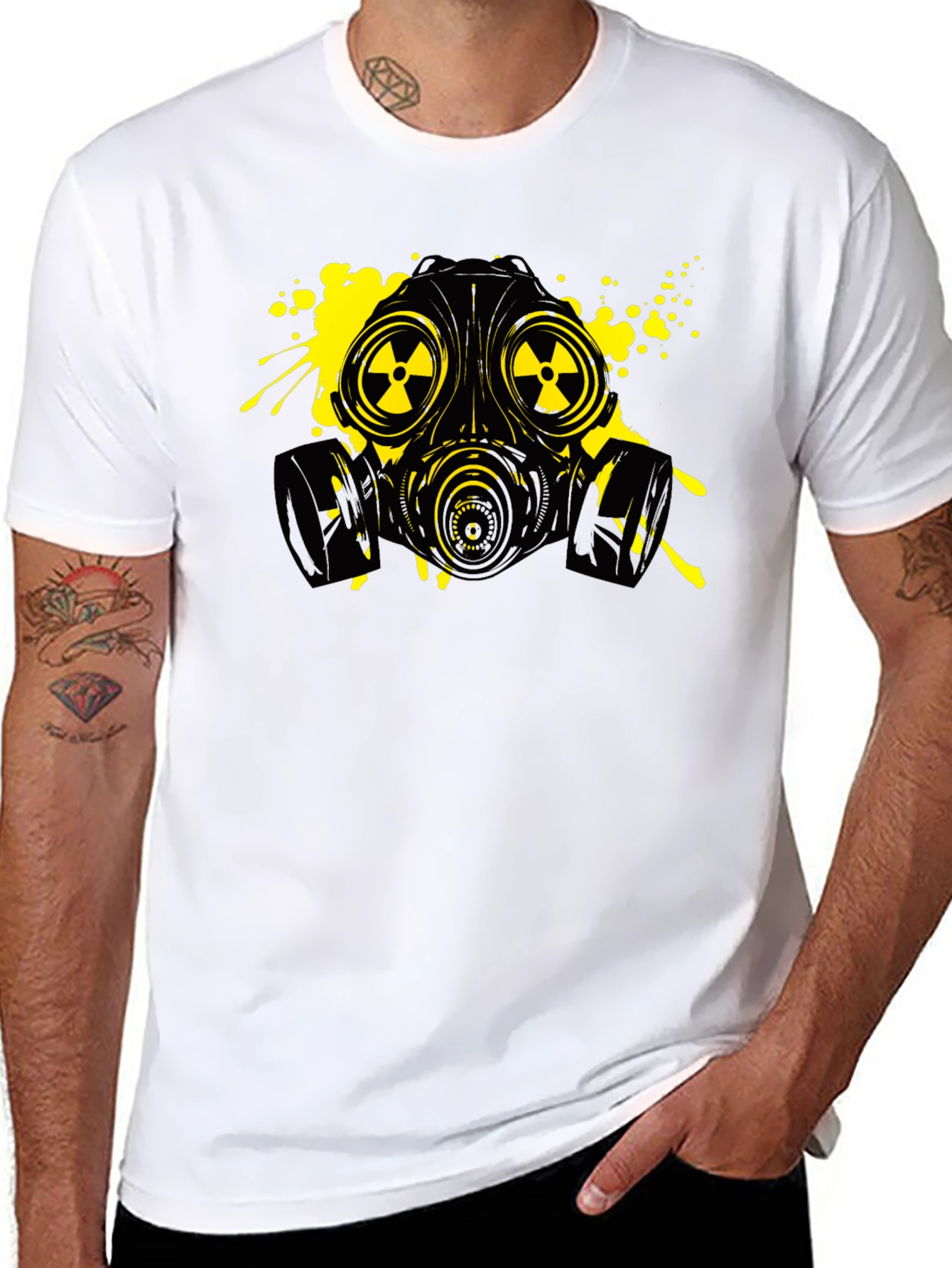 Gas Mask Graphic Tee - Black