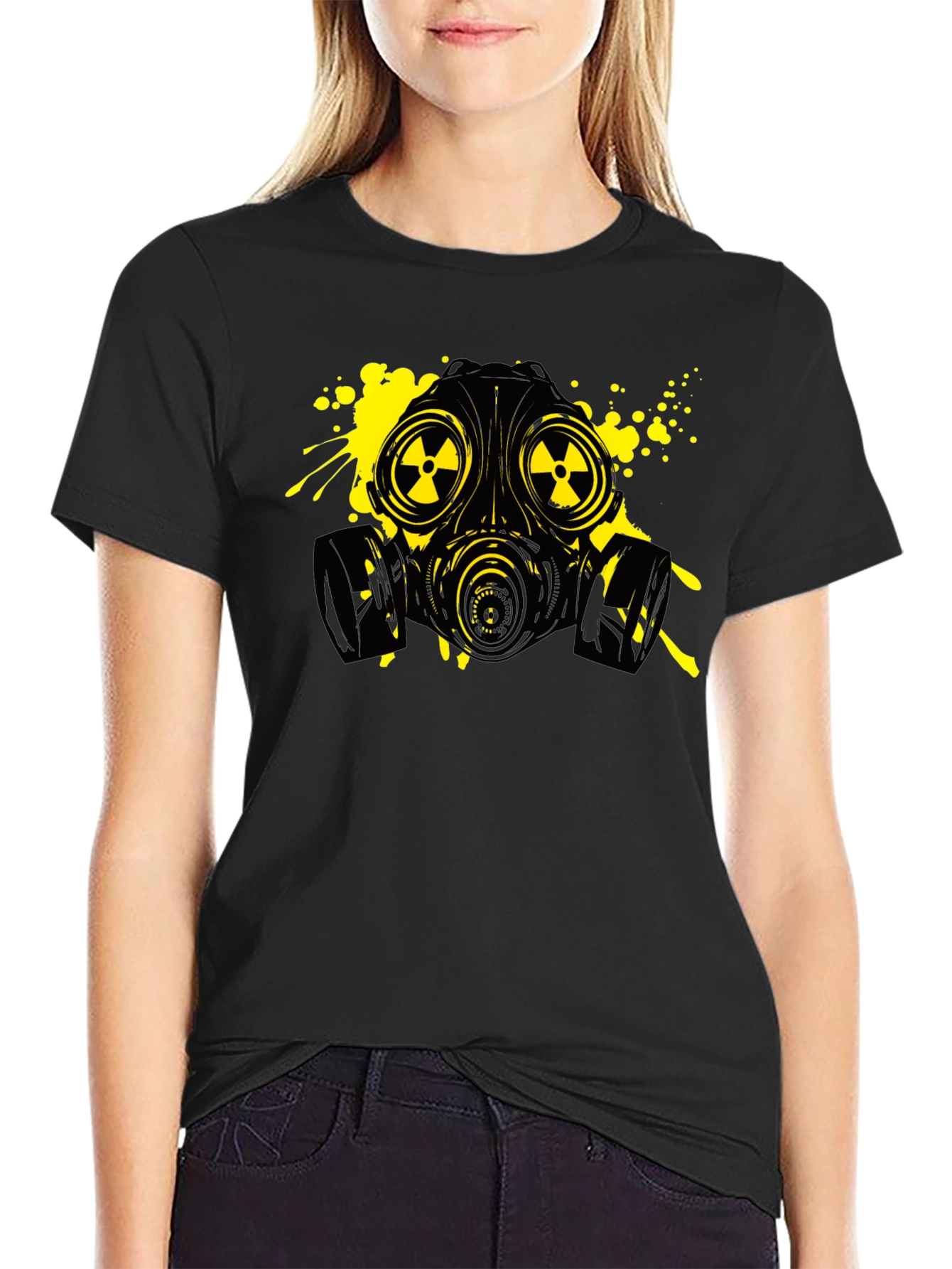 Gas Mask Graphic Tee - Black