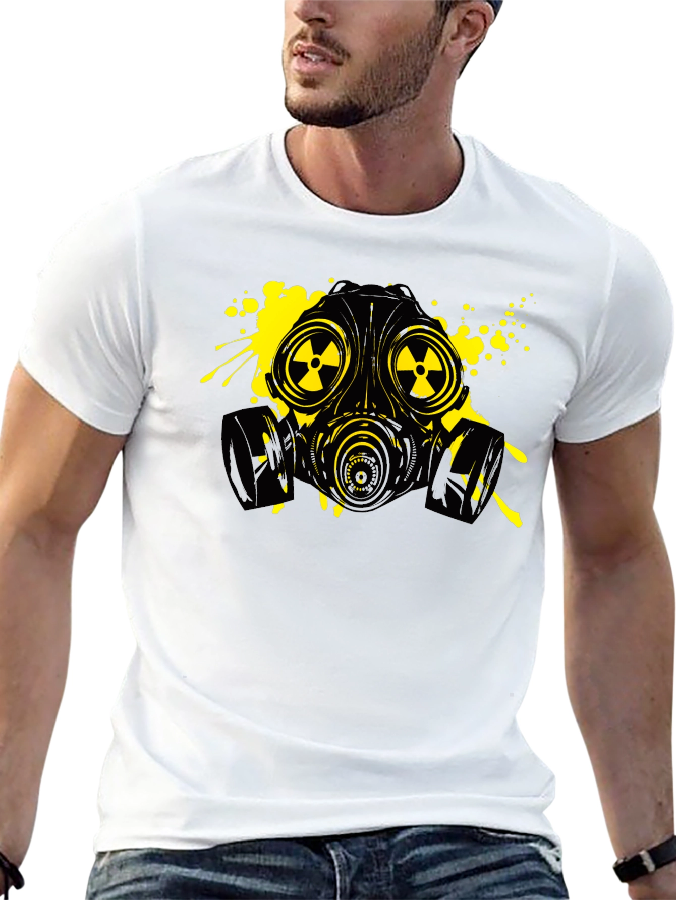 Gas Mask Graphic Tee - Black