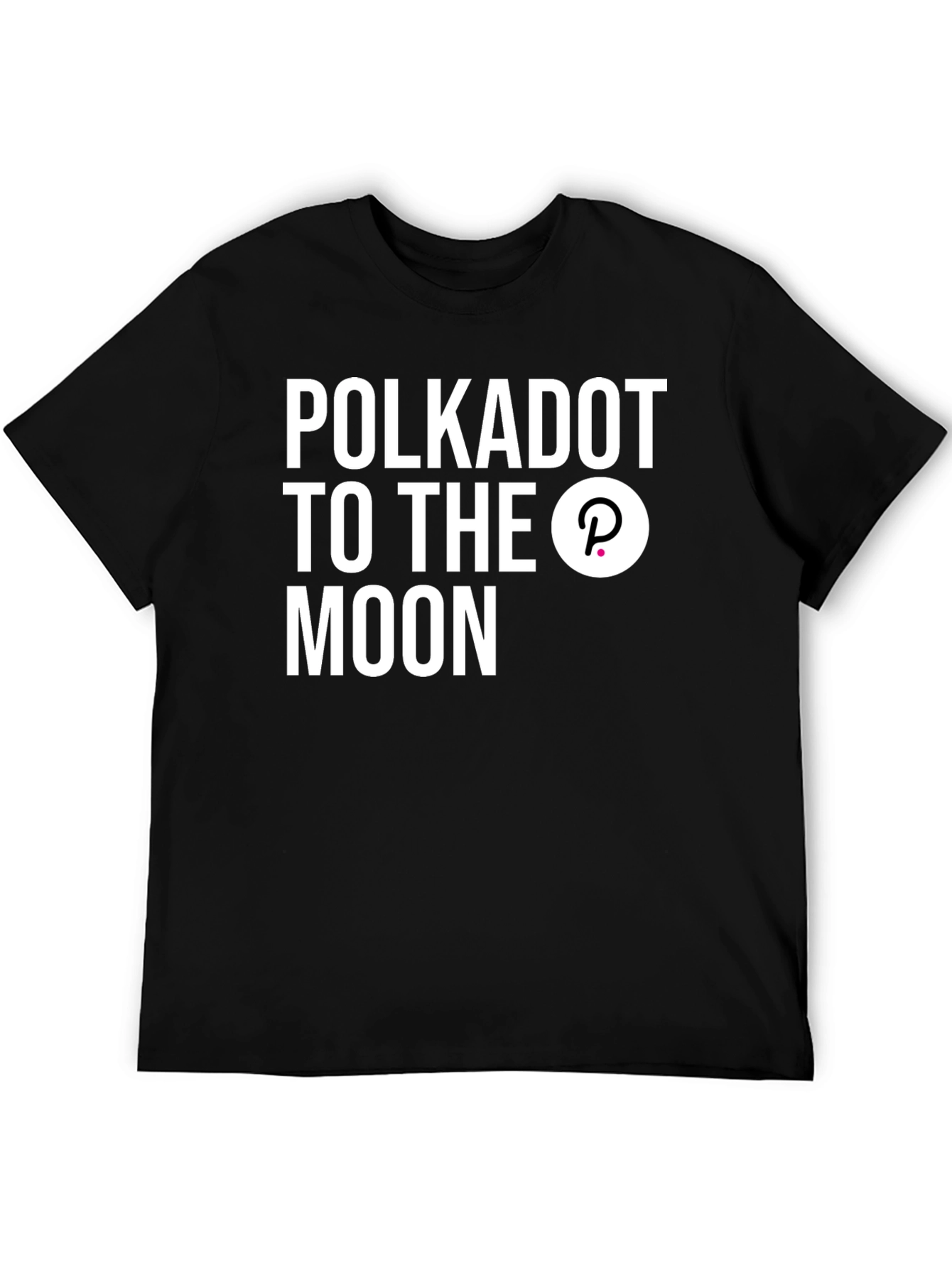 Polkadot Crypto To The Moon Black T-Shirt
