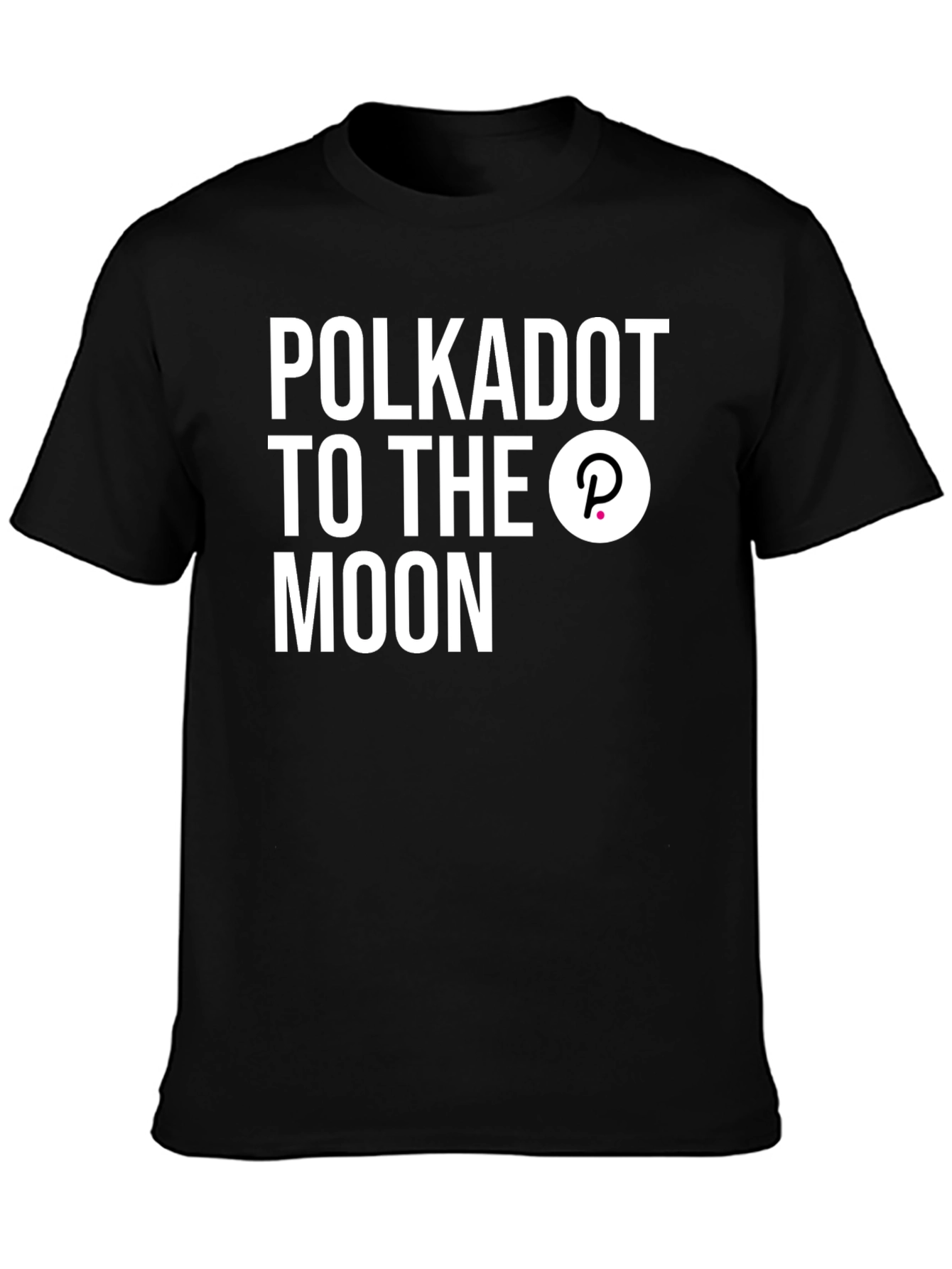 Polkadot Crypto To The Moon Black T-Shirt