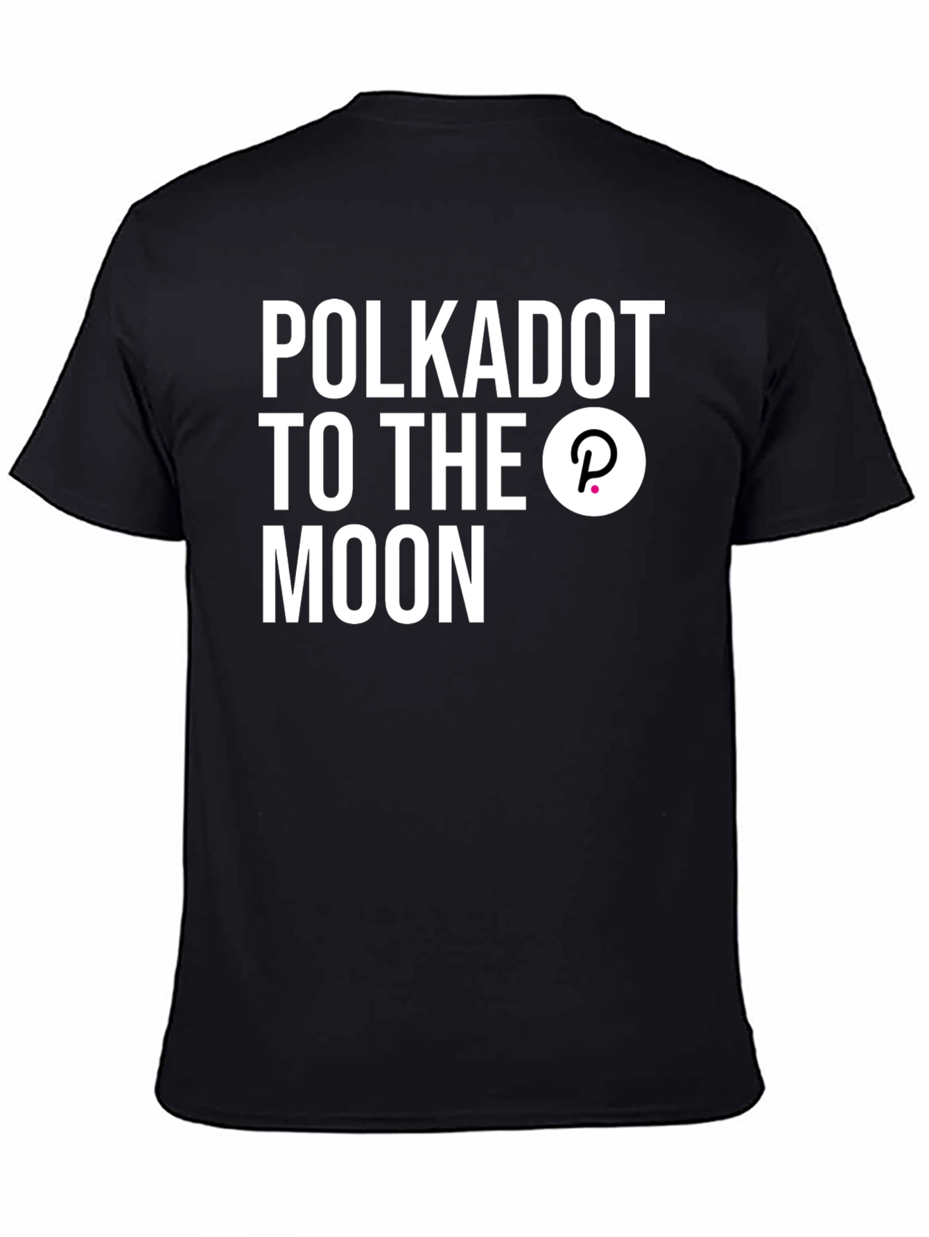 Polkadot Crypto To The Moon Black T-Shirt