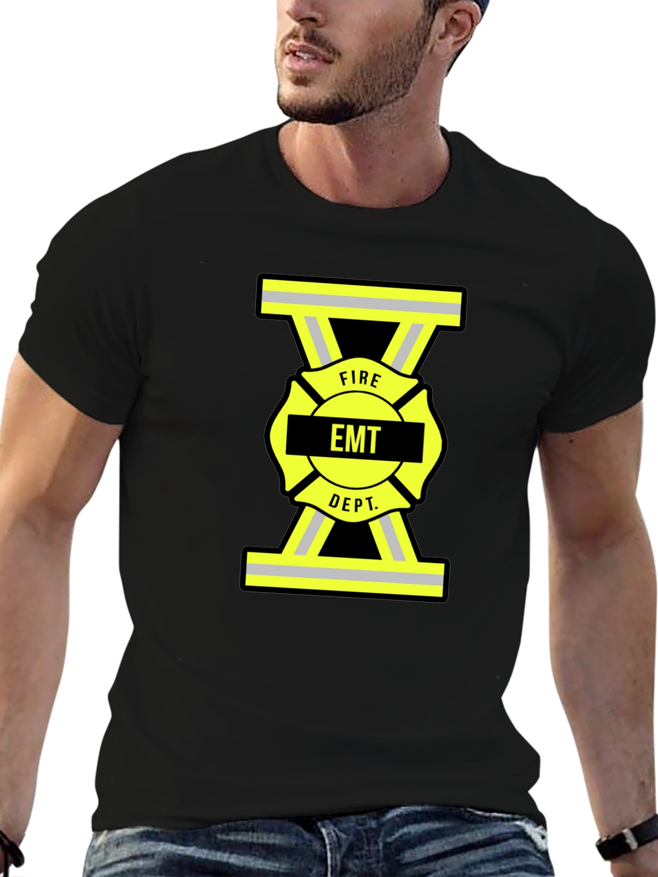 EMT Fire Dept. Black T-Shirt