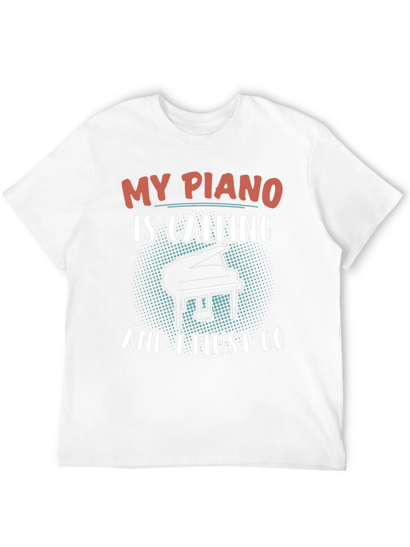 My Piano Is Calling Black T-Shirt