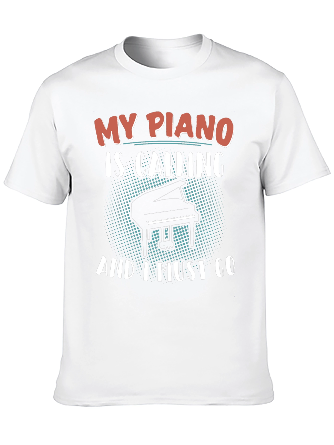 My Piano Is Calling Black T-Shirt
