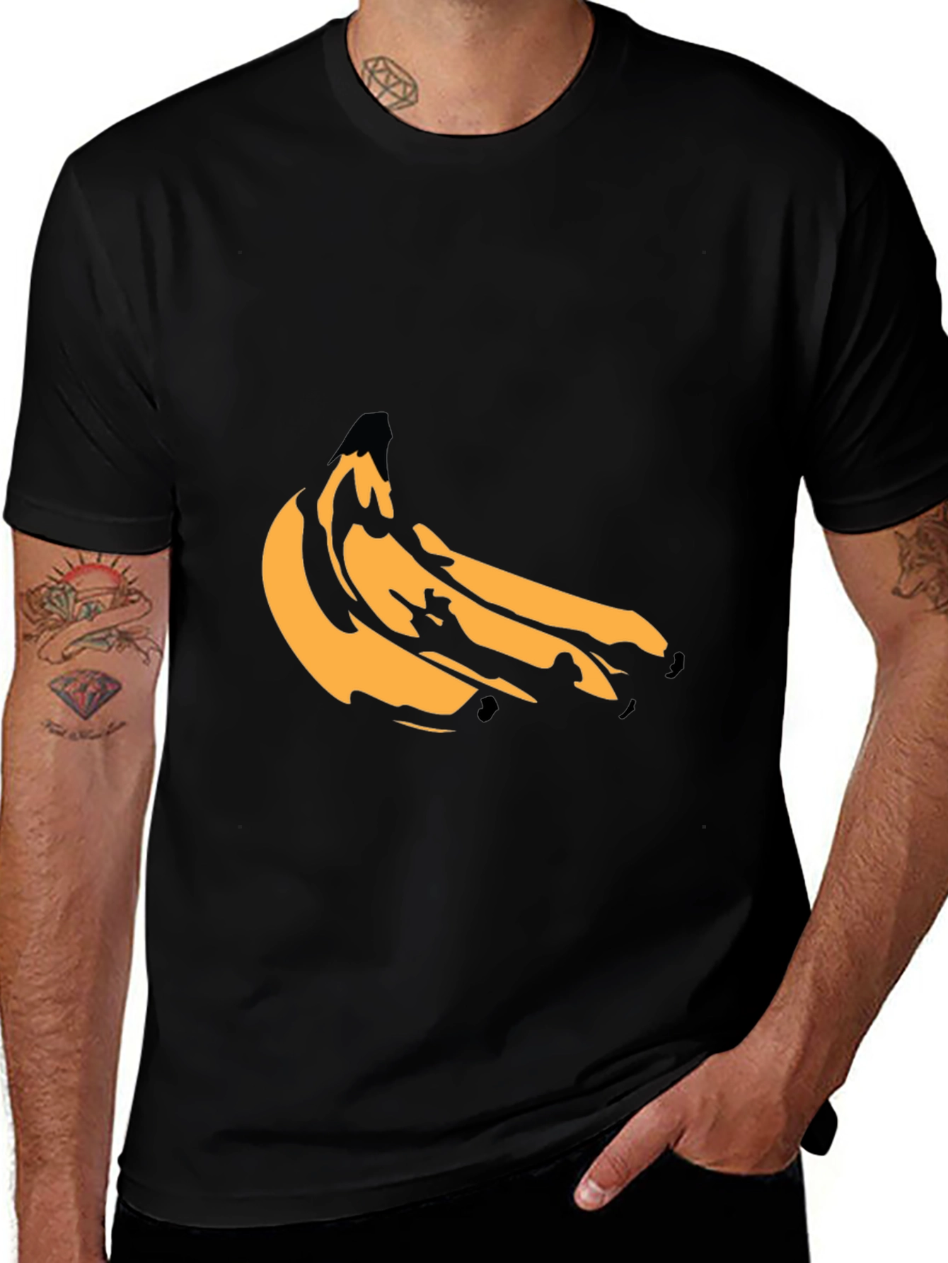 Banana Graphic Black T-Shirt