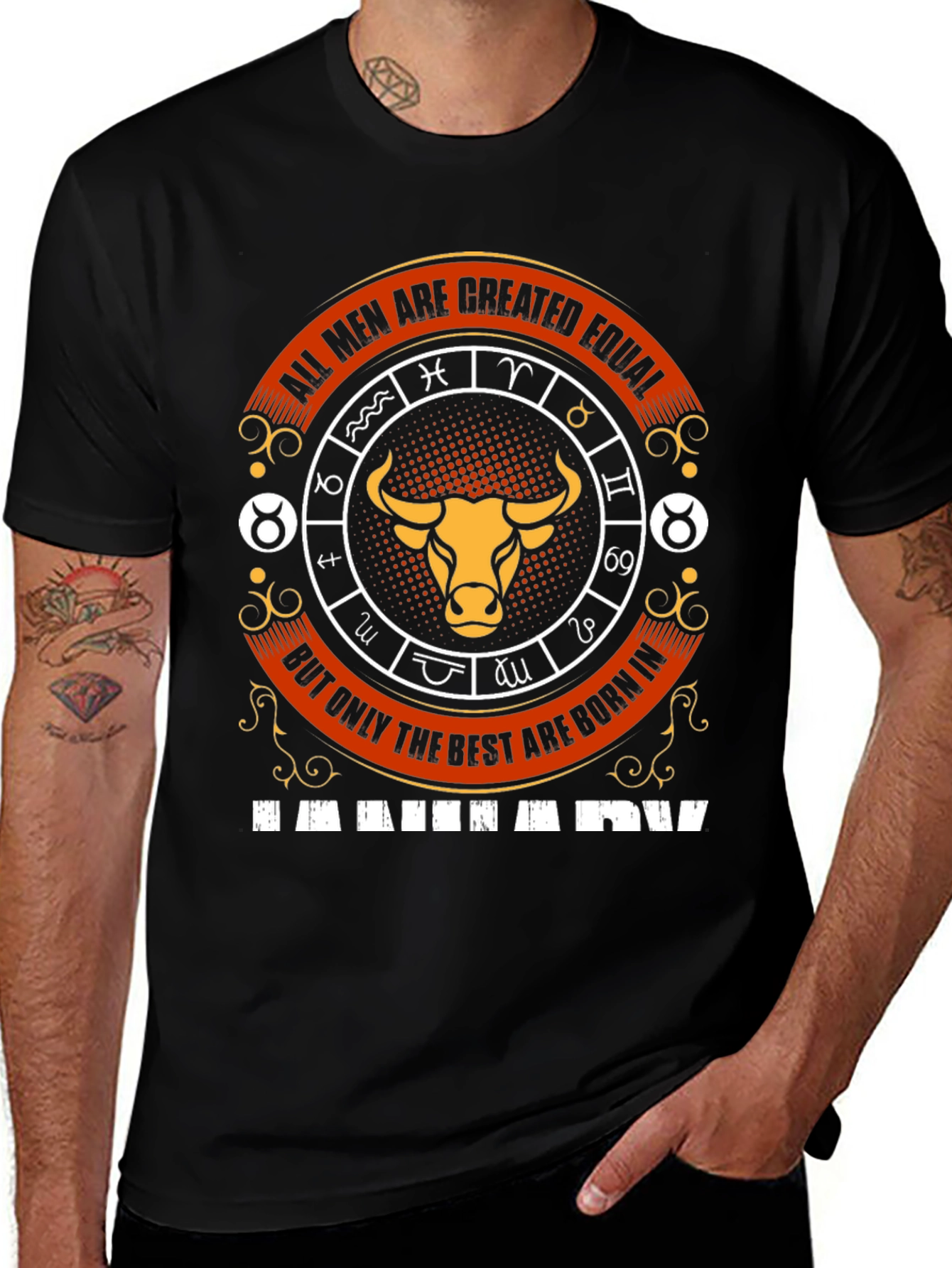 Taurus Zodiac T-Shirt - All Men Are Created Equal