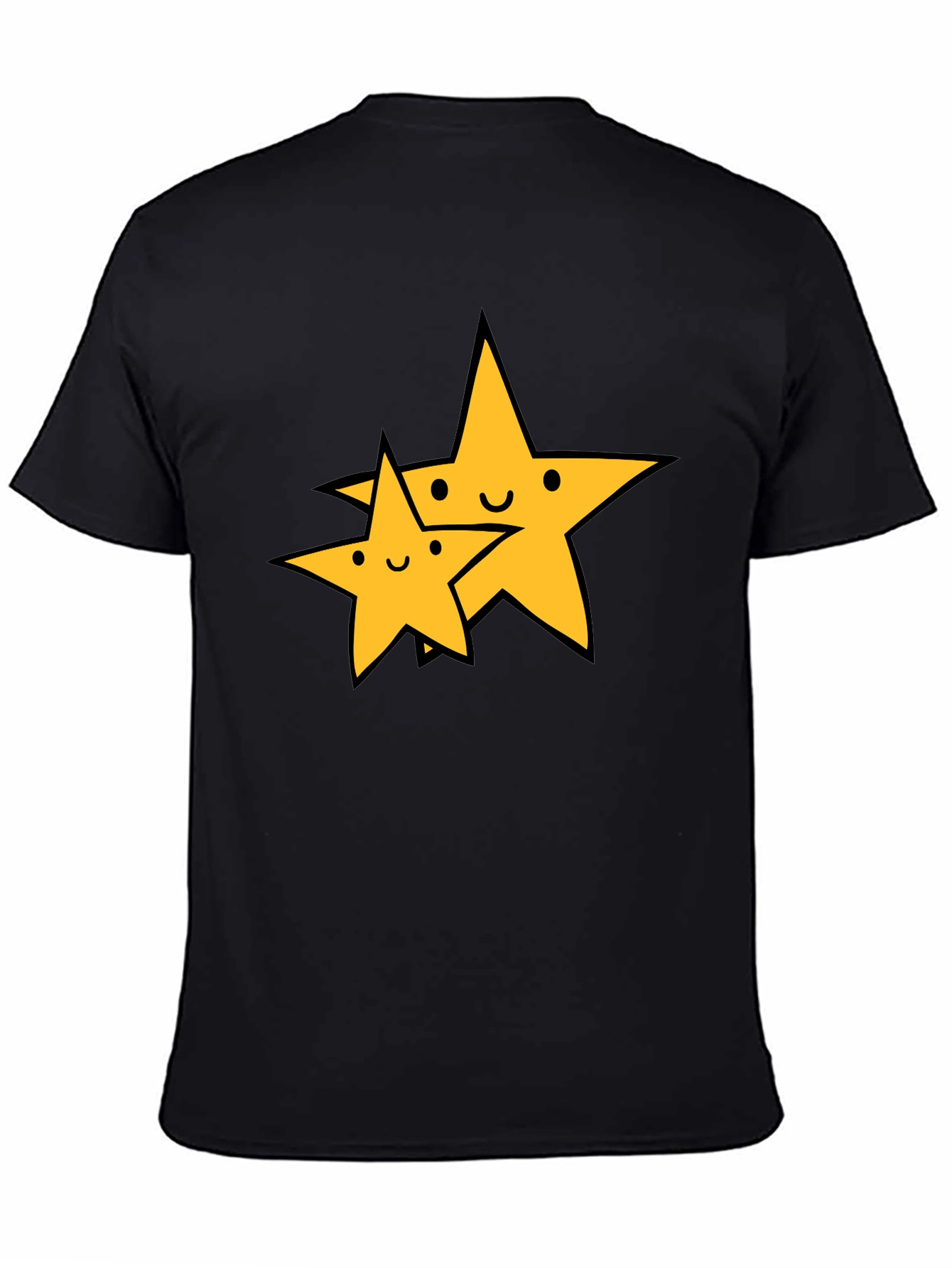 Cute Star Duo Black T-Shirt
