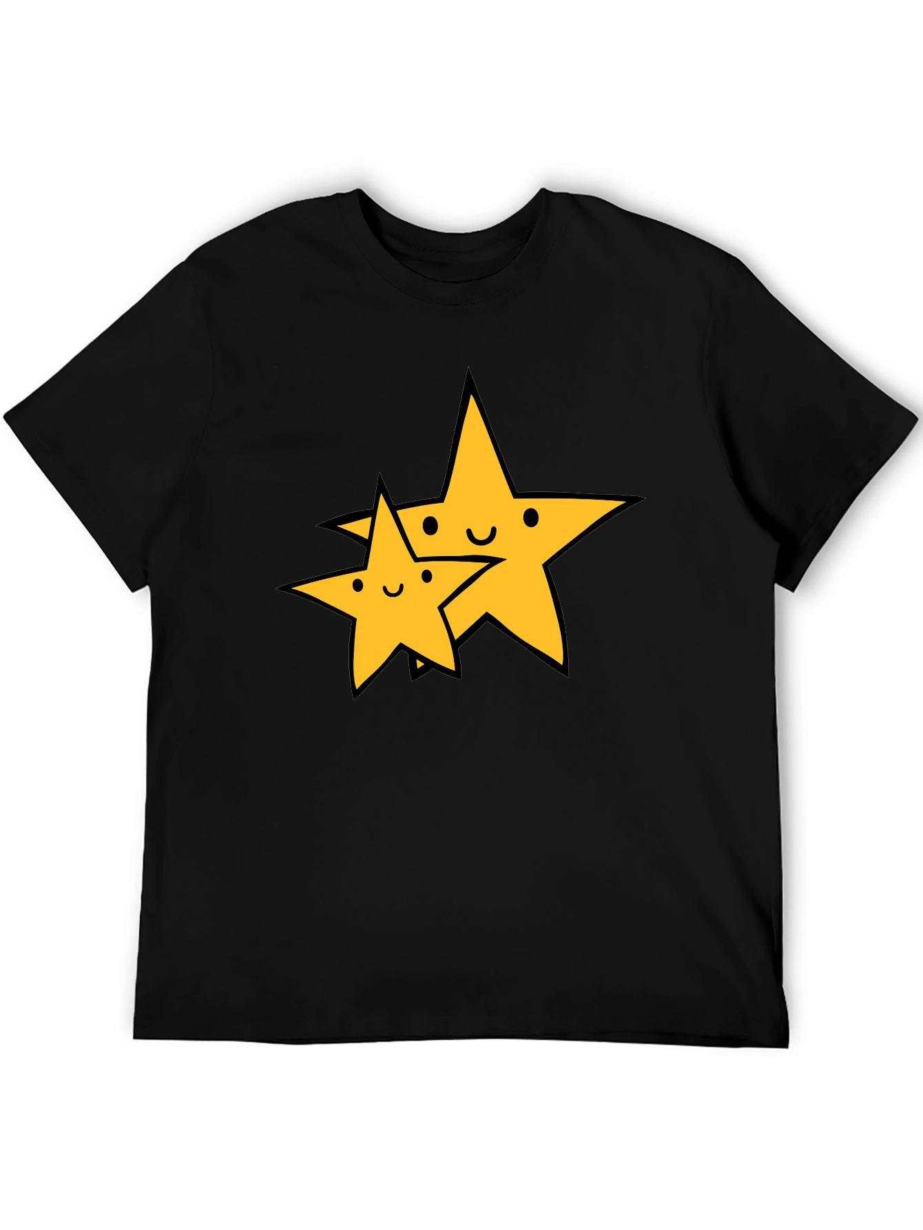 Cute Star Duo Black T-Shirt