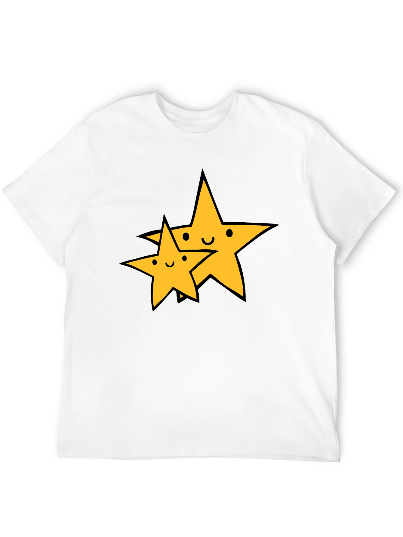 Cute Star Duo Black T-Shirt