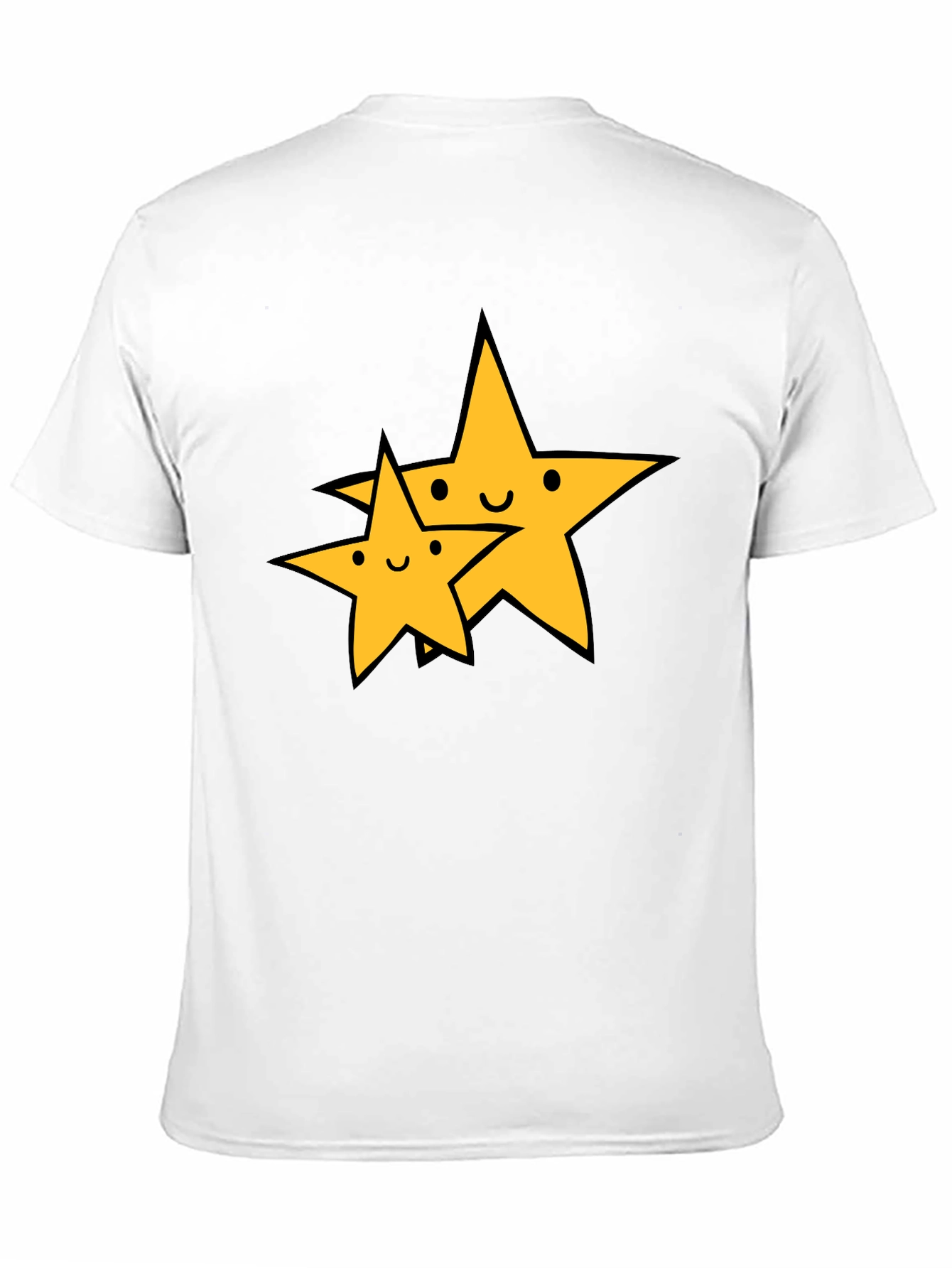 Cute Star Duo Black T-Shirt