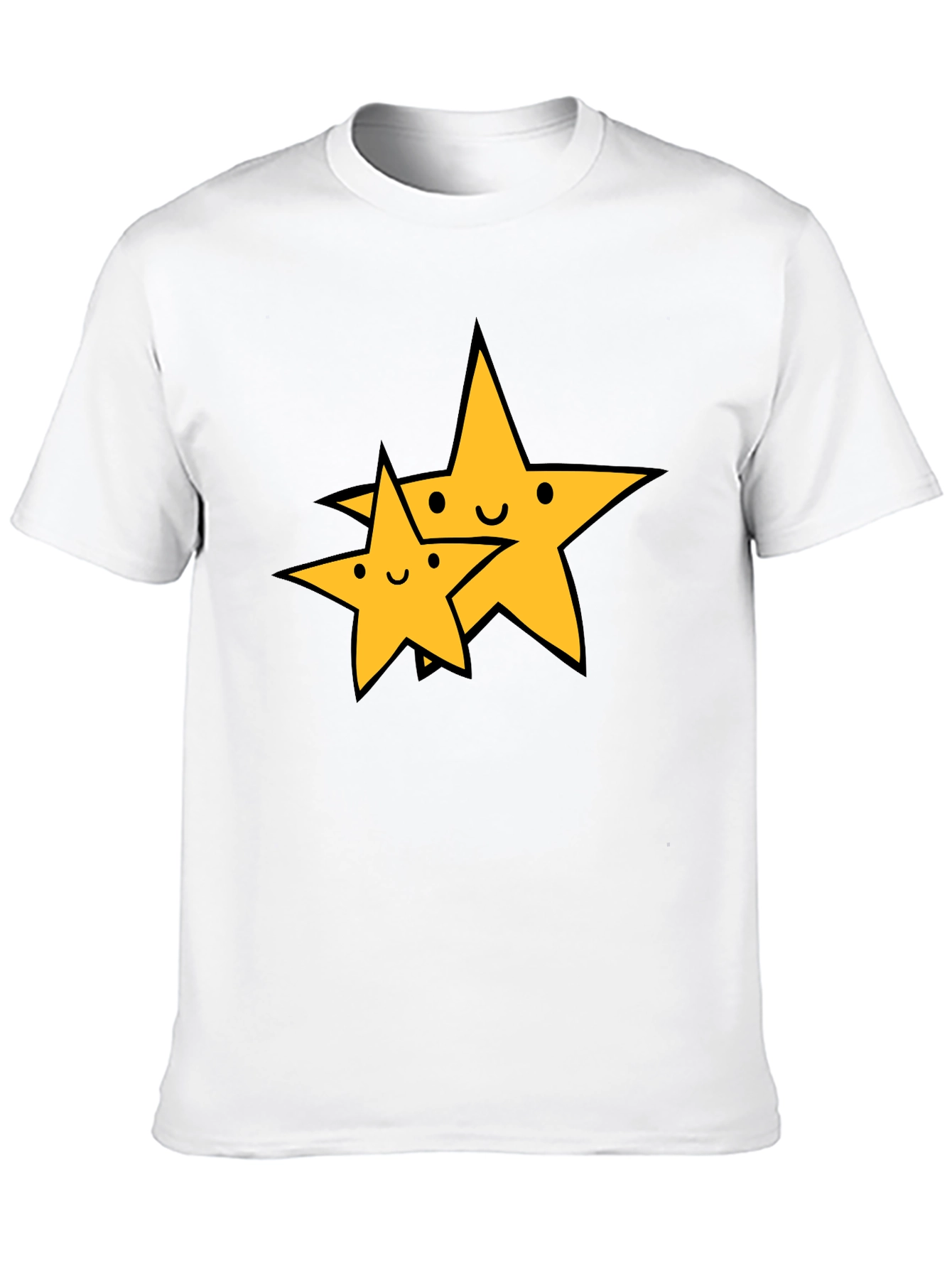 Cute Star Duo Black T-Shirt