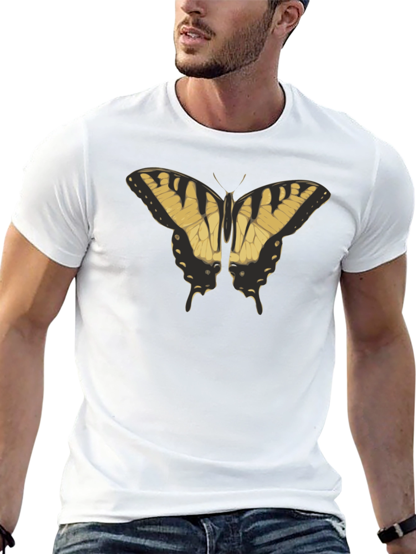 Butterfly Graphic Black T-Shirt