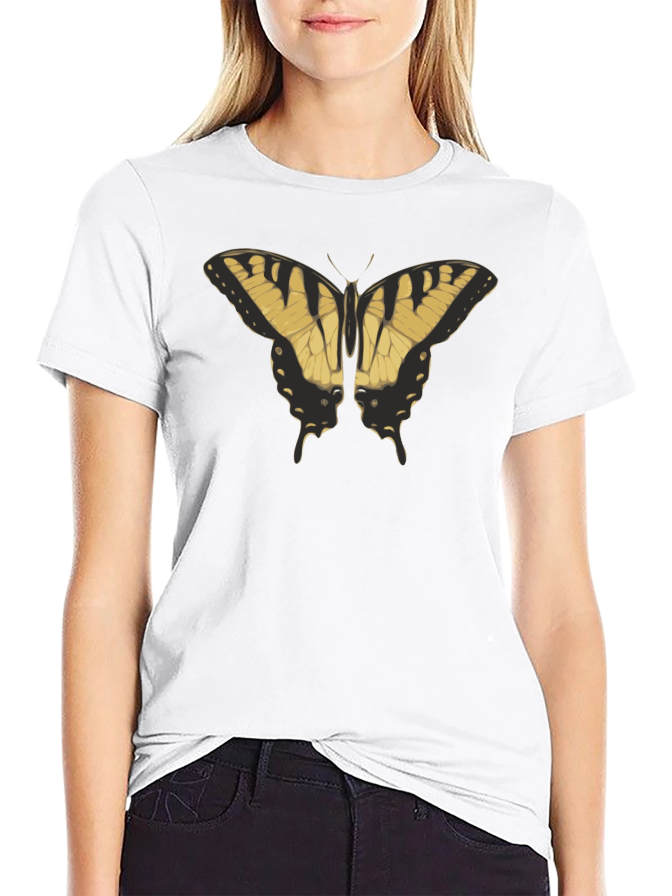 Butterfly Graphic Black T-Shirt