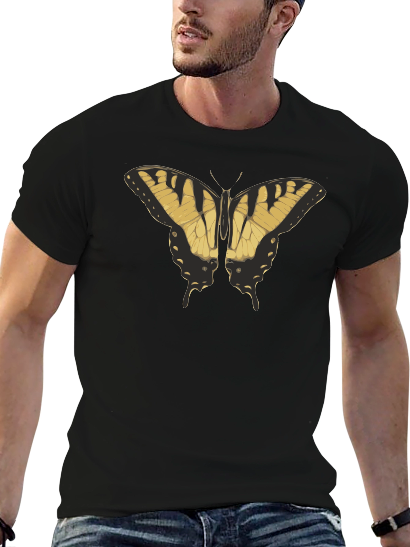 Butterfly Graphic Black T-Shirt