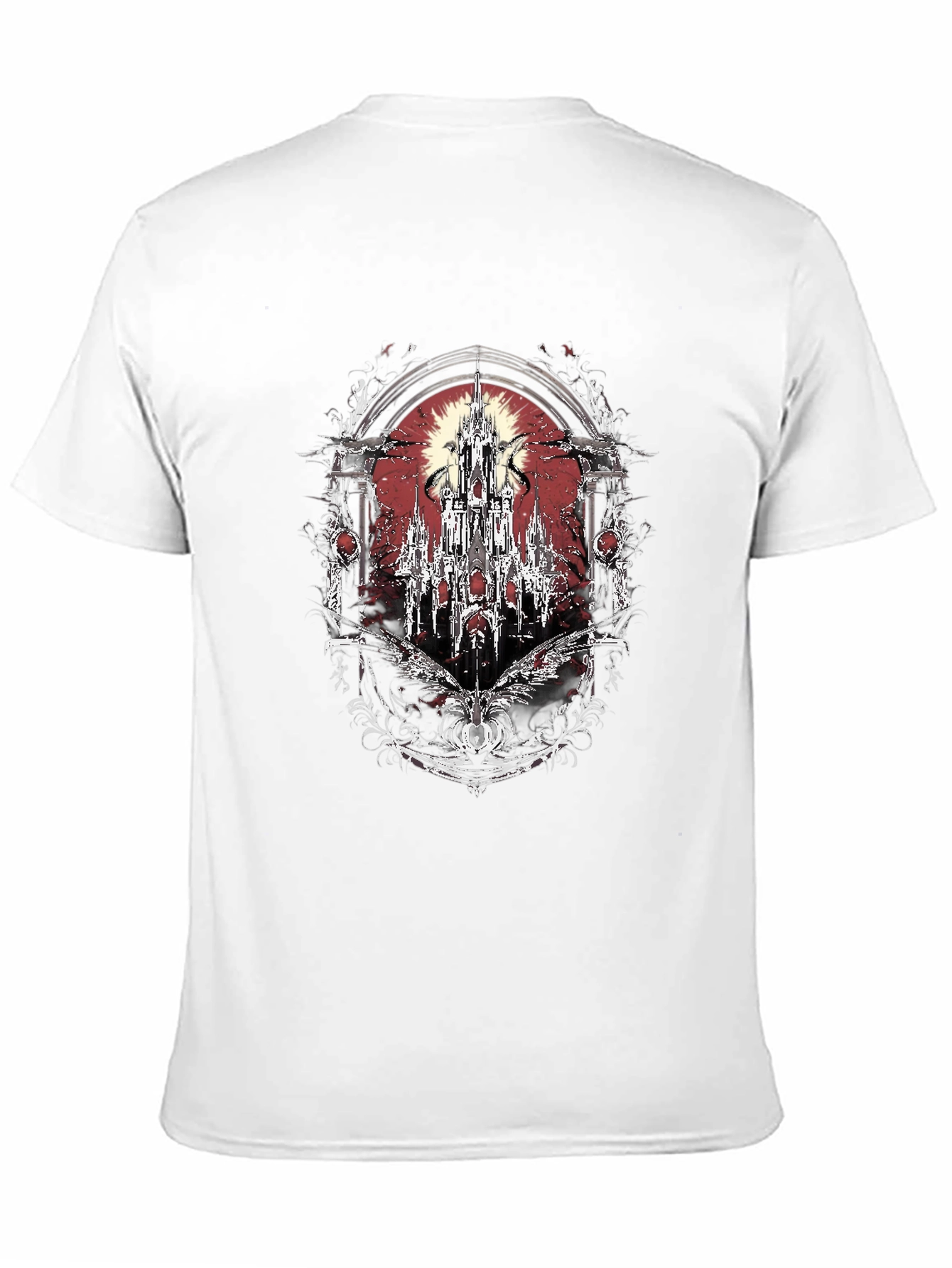 Gothic Castle T-Shirt - Dark Fantasy Tee