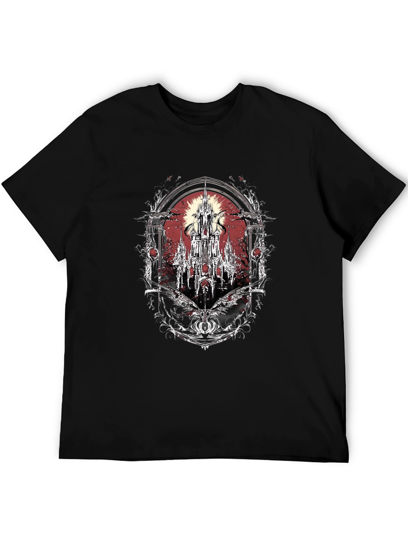 Gothic Castle T-Shirt - Dark Fantasy Tee