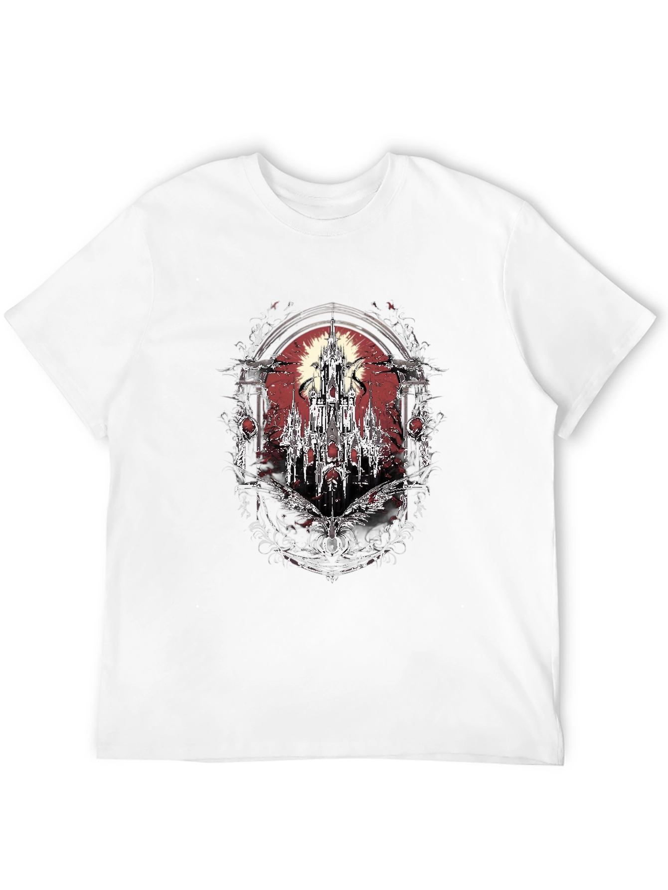 Gothic Castle T-Shirt - Dark Fantasy Tee
