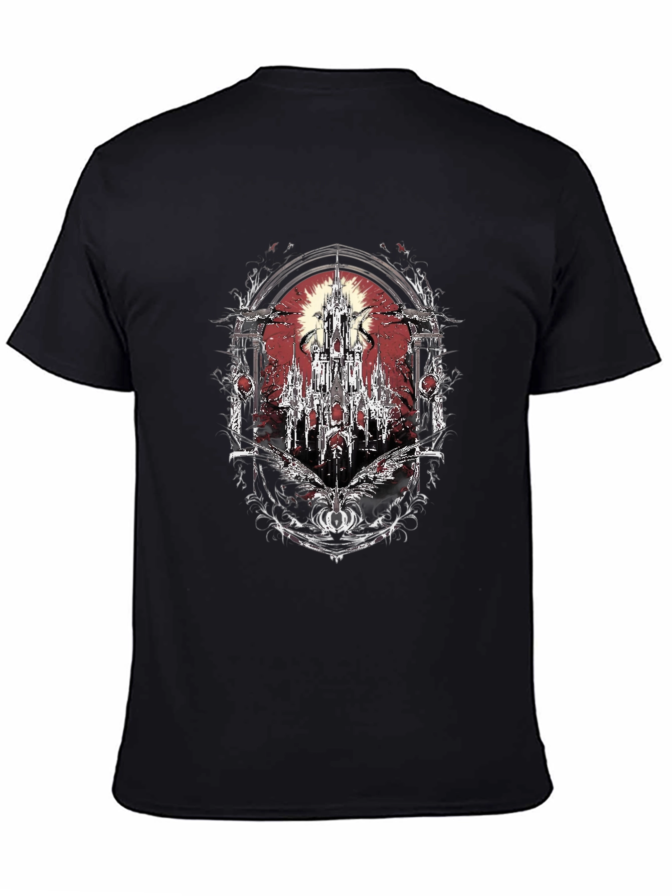 Gothic Castle T-Shirt - Dark Fantasy Tee