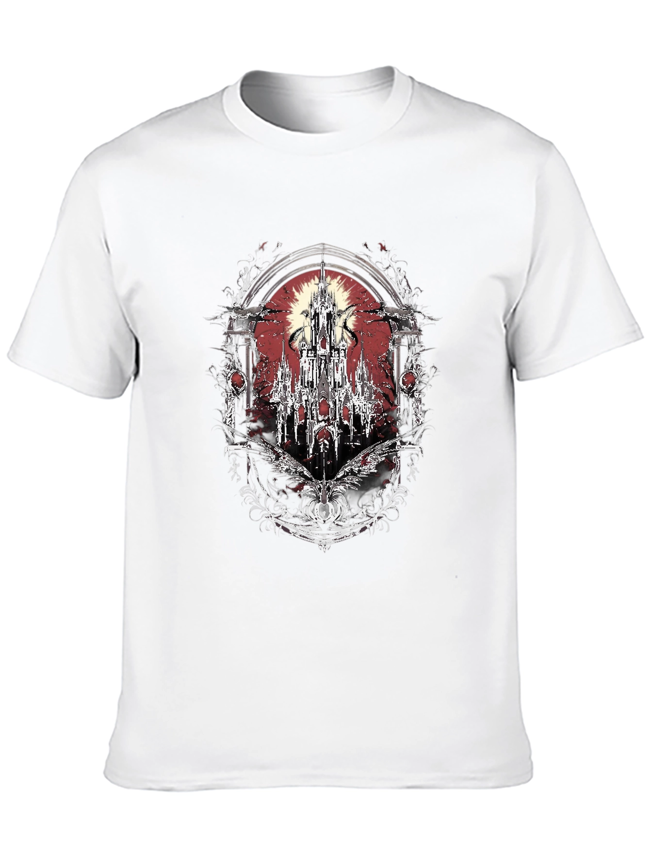 Gothic Castle T-Shirt - Dark Fantasy Tee
