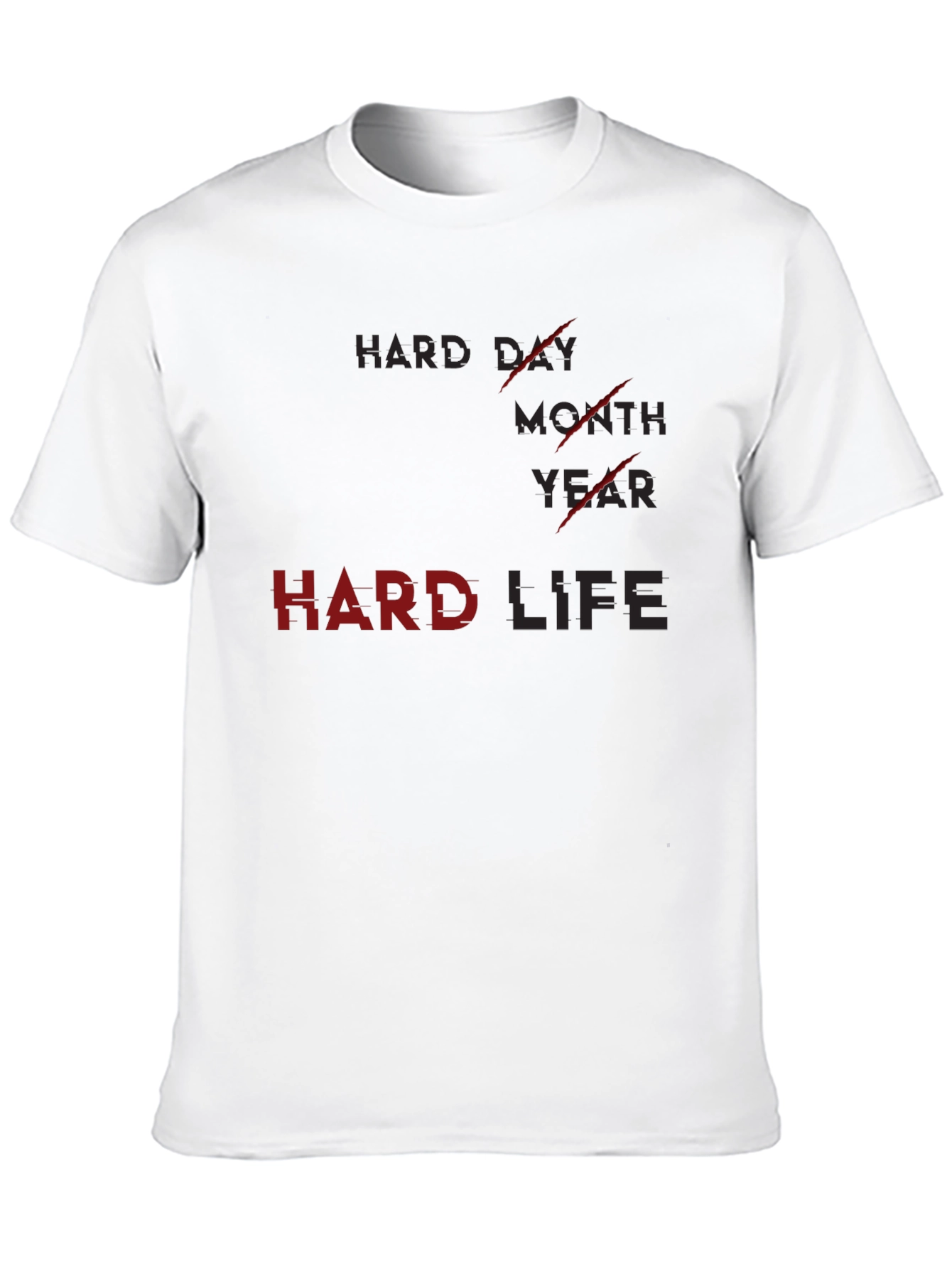 Hard Life Graphic Print Mens Black T-Shirt