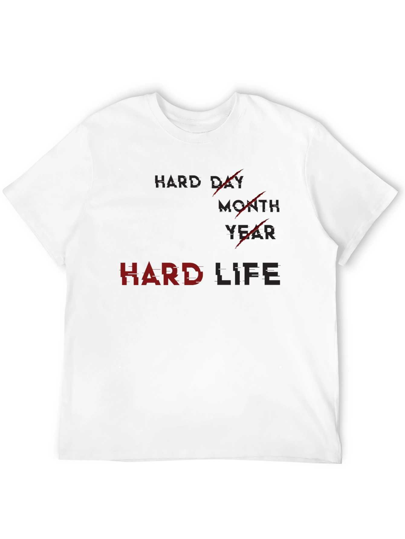Hard Life Graphic Print Mens Black T-Shirt