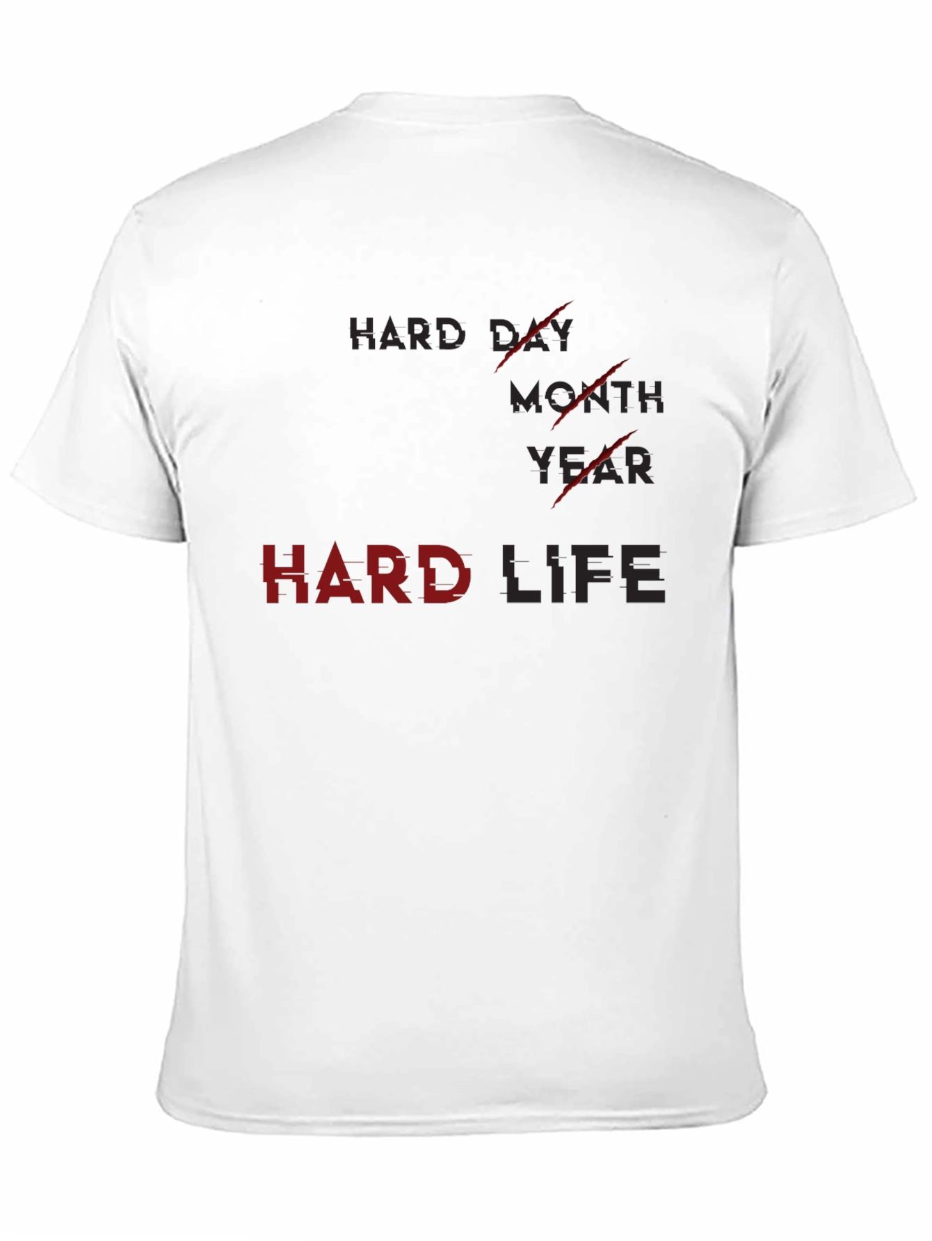 Hard Life Graphic Print Mens Black T-Shirt