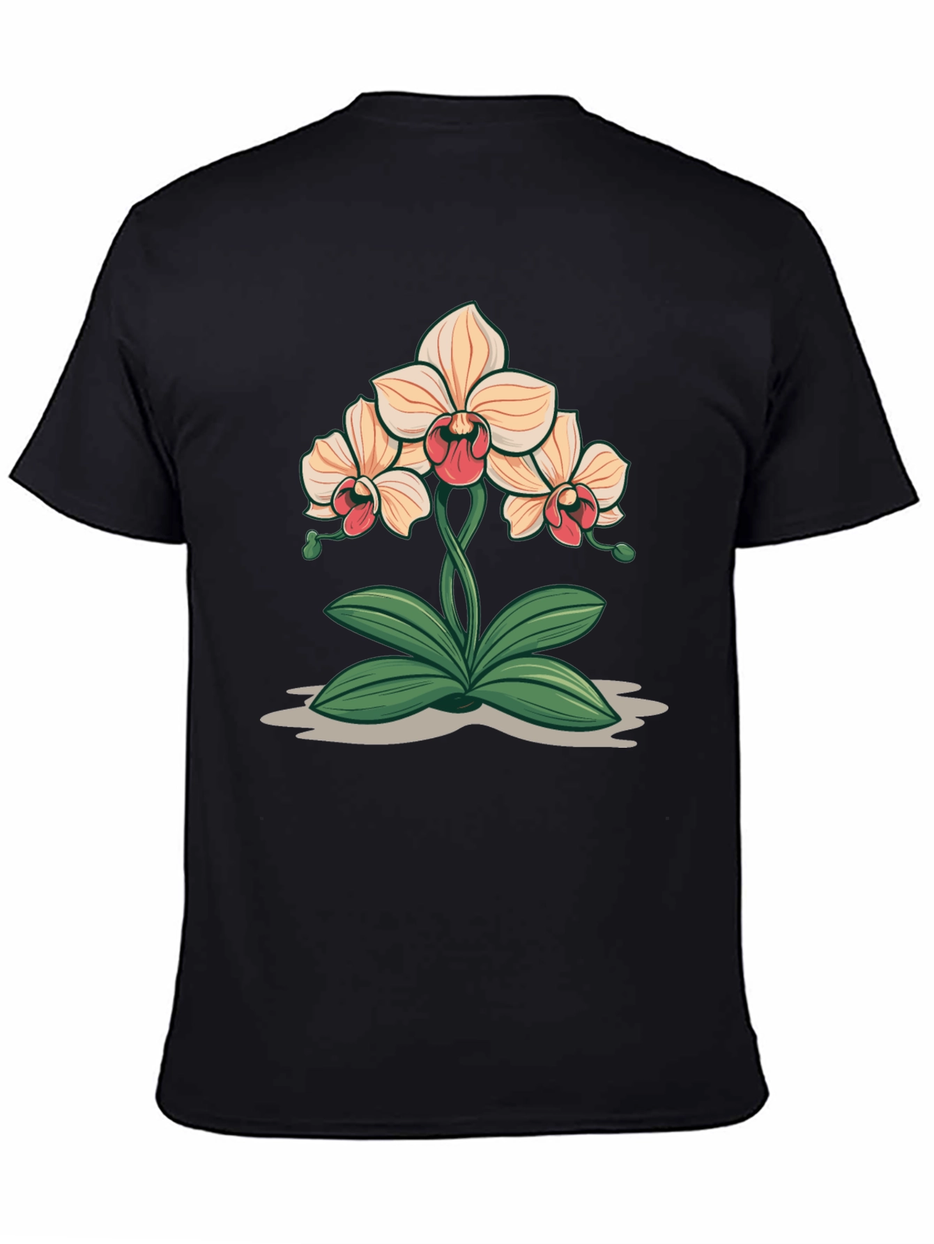 Orchid Graphic Black T-Shirt