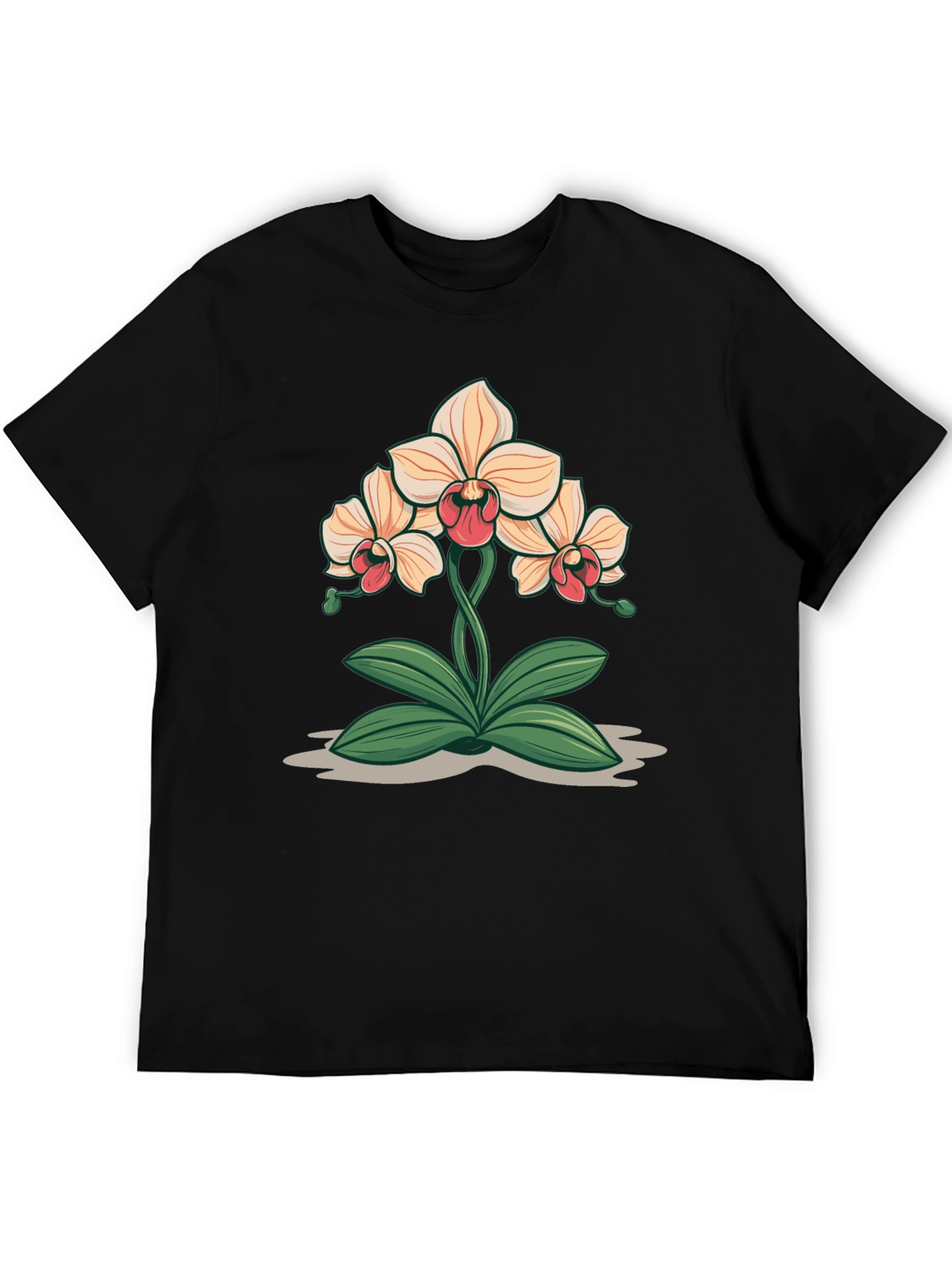 Orchid Graphic Black T-Shirt