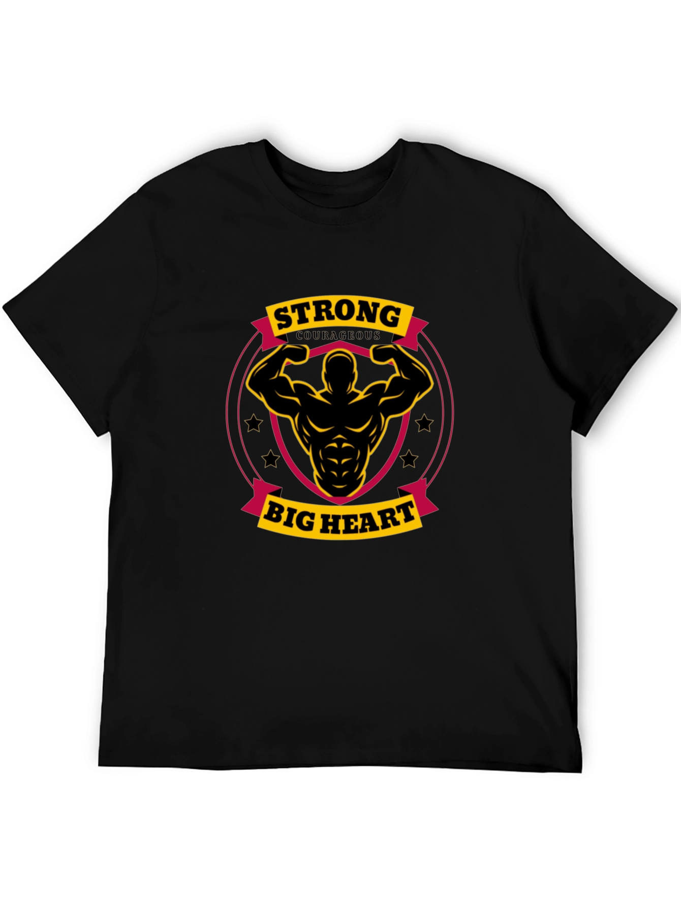 Strong Big Heart Graphic Tee - Black T-Shirt