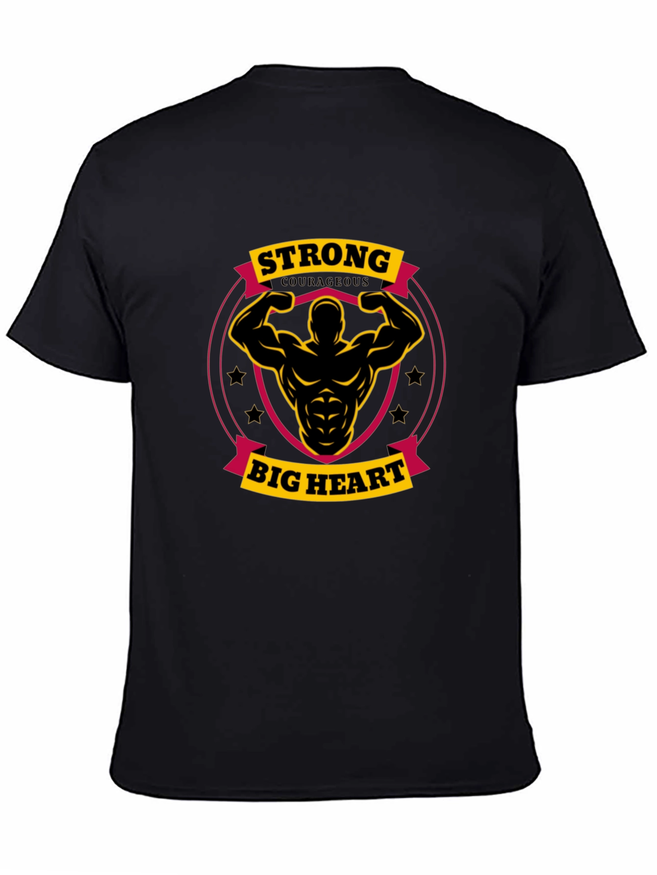 Strong Big Heart Graphic Tee - Black T-Shirt