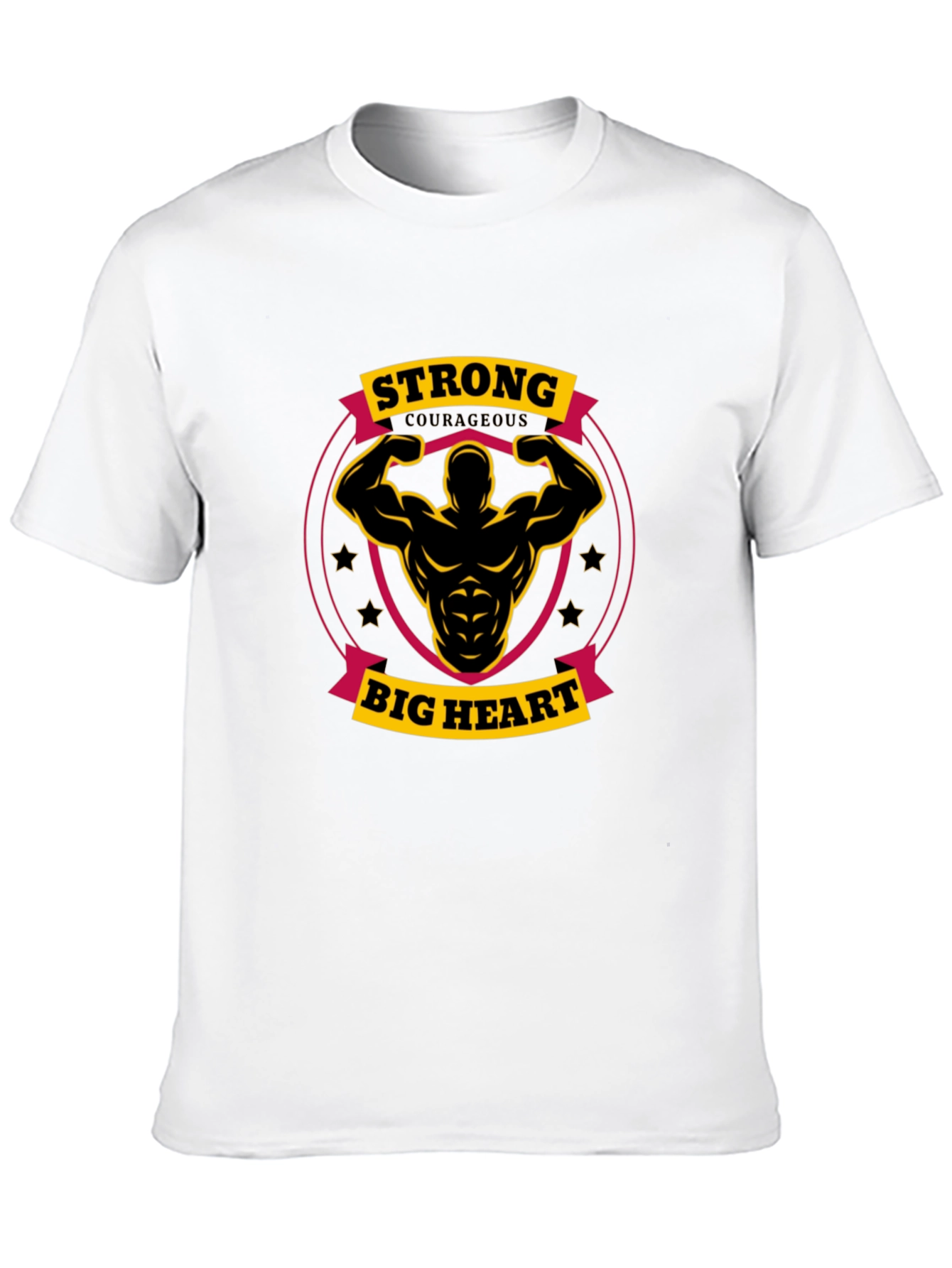 Strong Big Heart Graphic Tee - Black T-Shirt