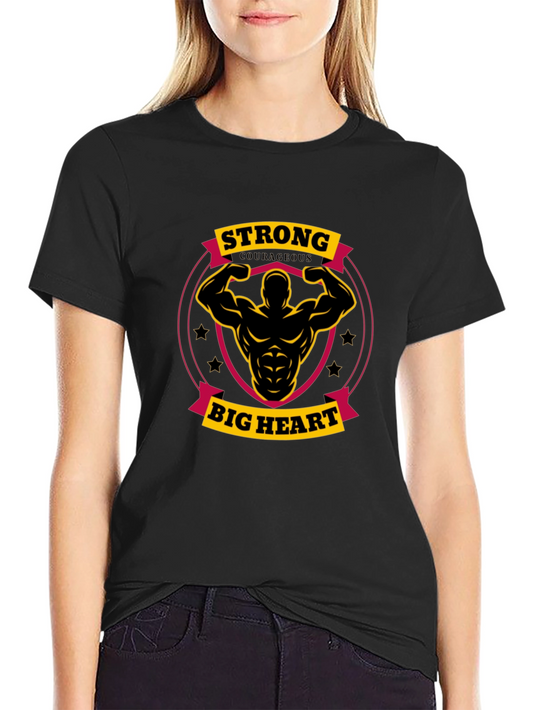 Strong Big Heart Graphic Tee - Black T-Shirt