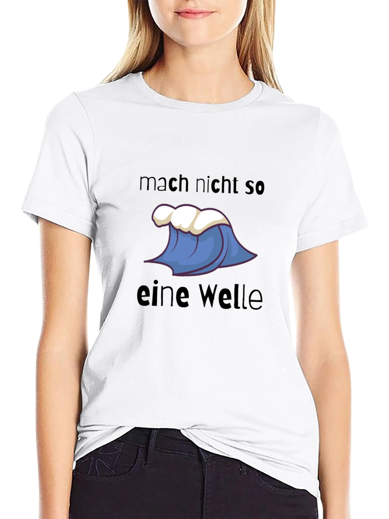 Wave Graphic Tee - Funny German Saying