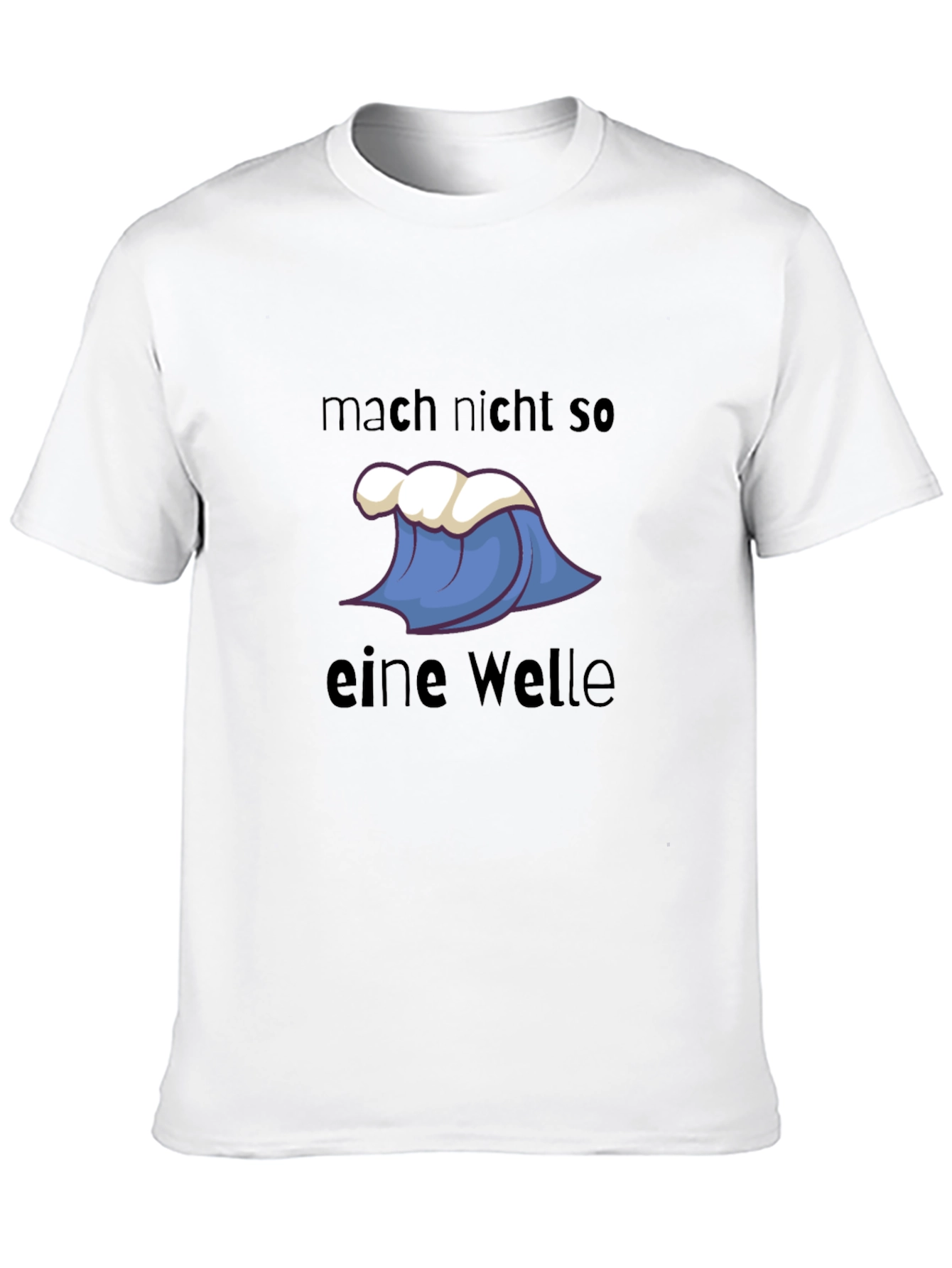 Wave Graphic Tee - Funny German Saying