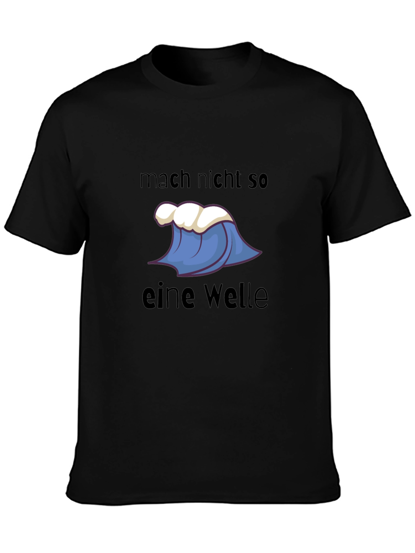 Wave Graphic Tee - Funny German Saying