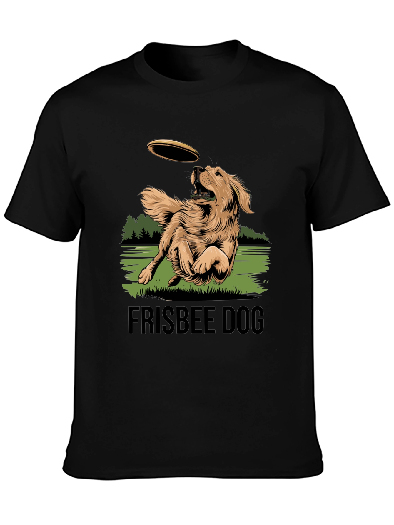 Frisbee Dog Graphic Tee - Fetch in Style!