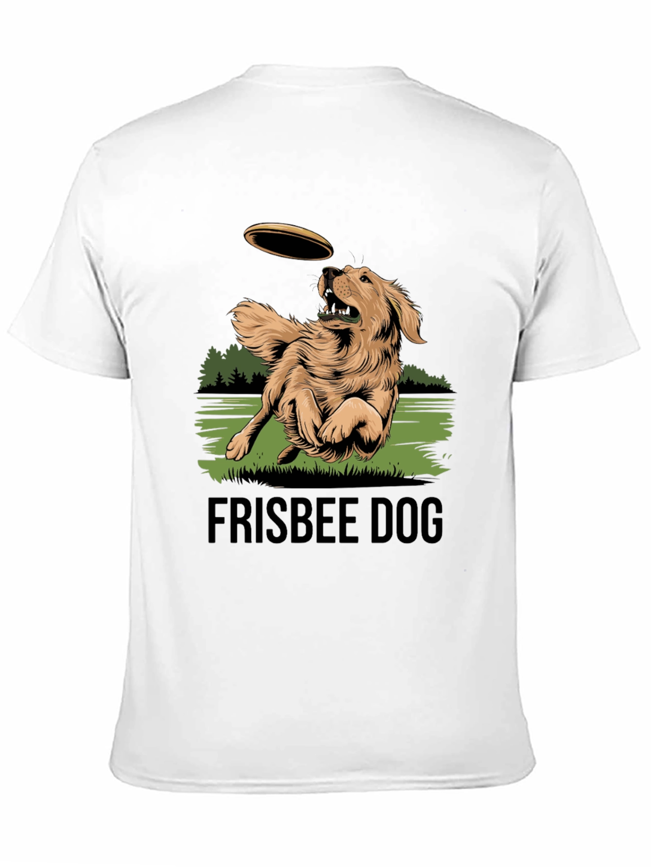 Frisbee Dog Graphic Tee - Fetch in Style!